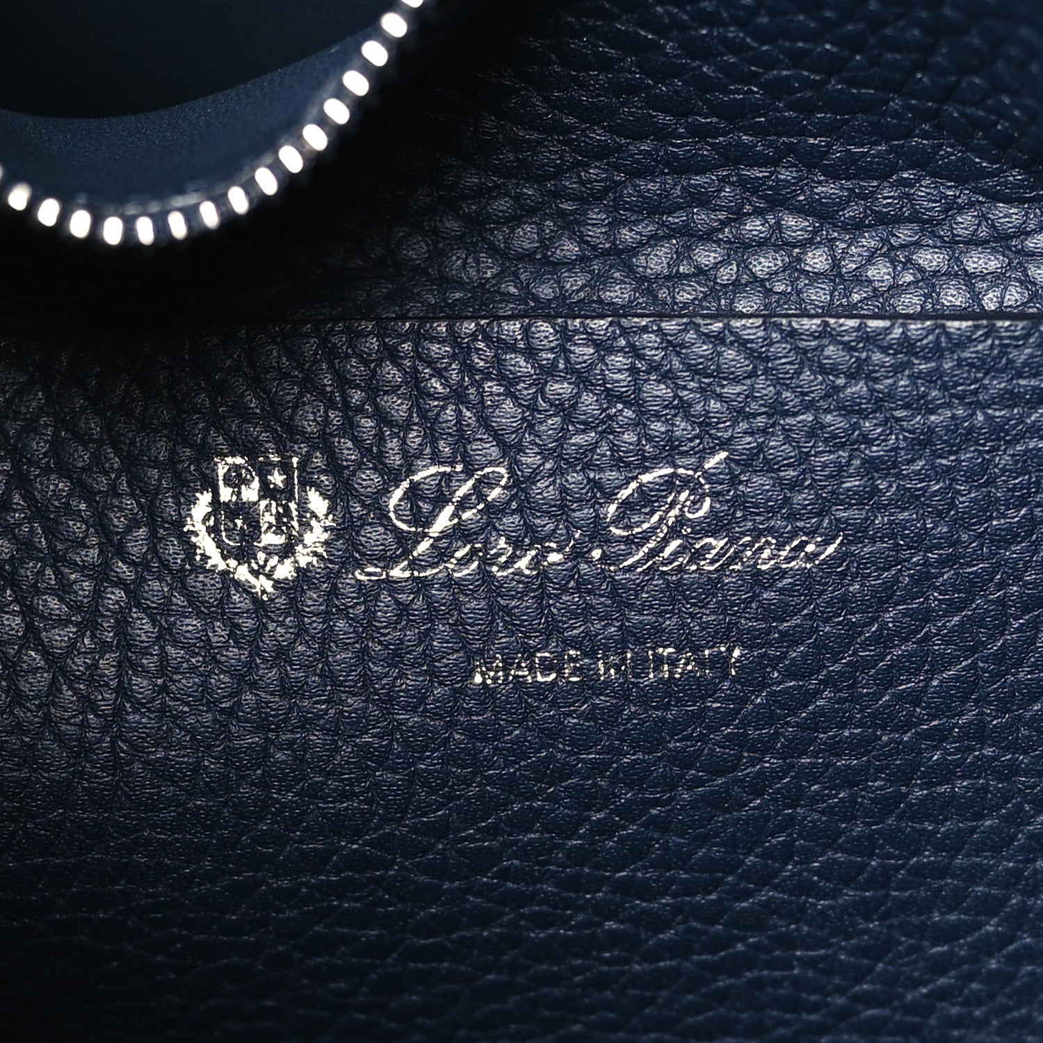 Loro Piana Grained Calfskin Bellevue Odessa Navy Blue 6 of 10