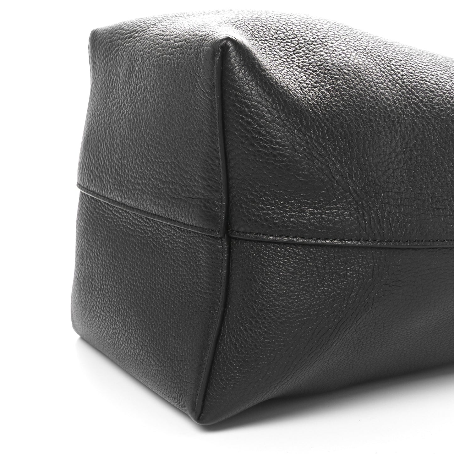 Grained Calfskin Medium N/S Park Tote Black