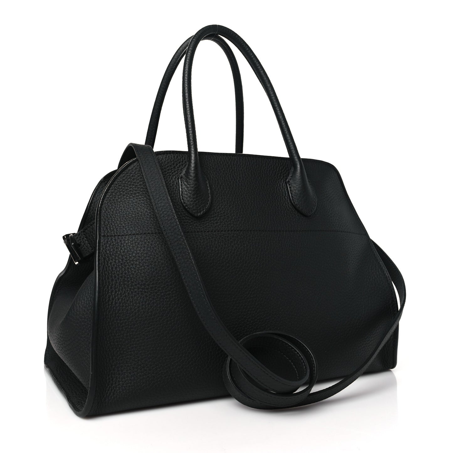 Matte Grained Calfskin Soft Margaux 12 Black