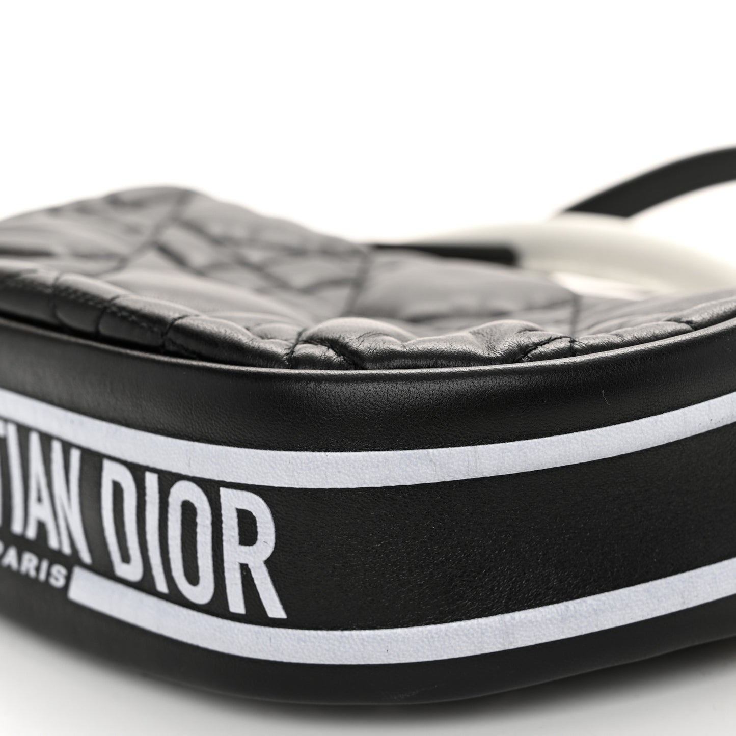 Lambskin Cannage Small Dior Vibe Hobo Bag Black