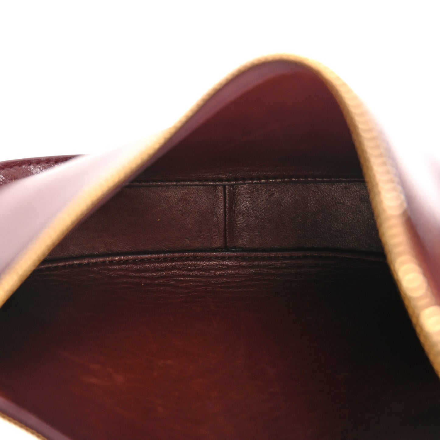 Grained Calfskin Half Moon Shoulder Bag Raisin