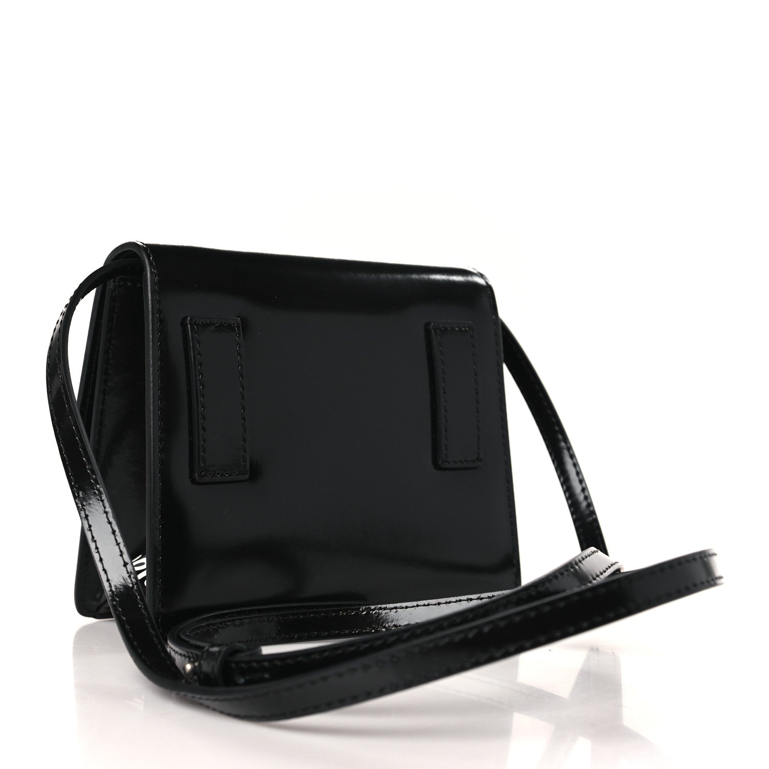 Off-White Glazed Calfskin Jitney 0.7 Not For Sale Crossbody Bag Black 2 of 8