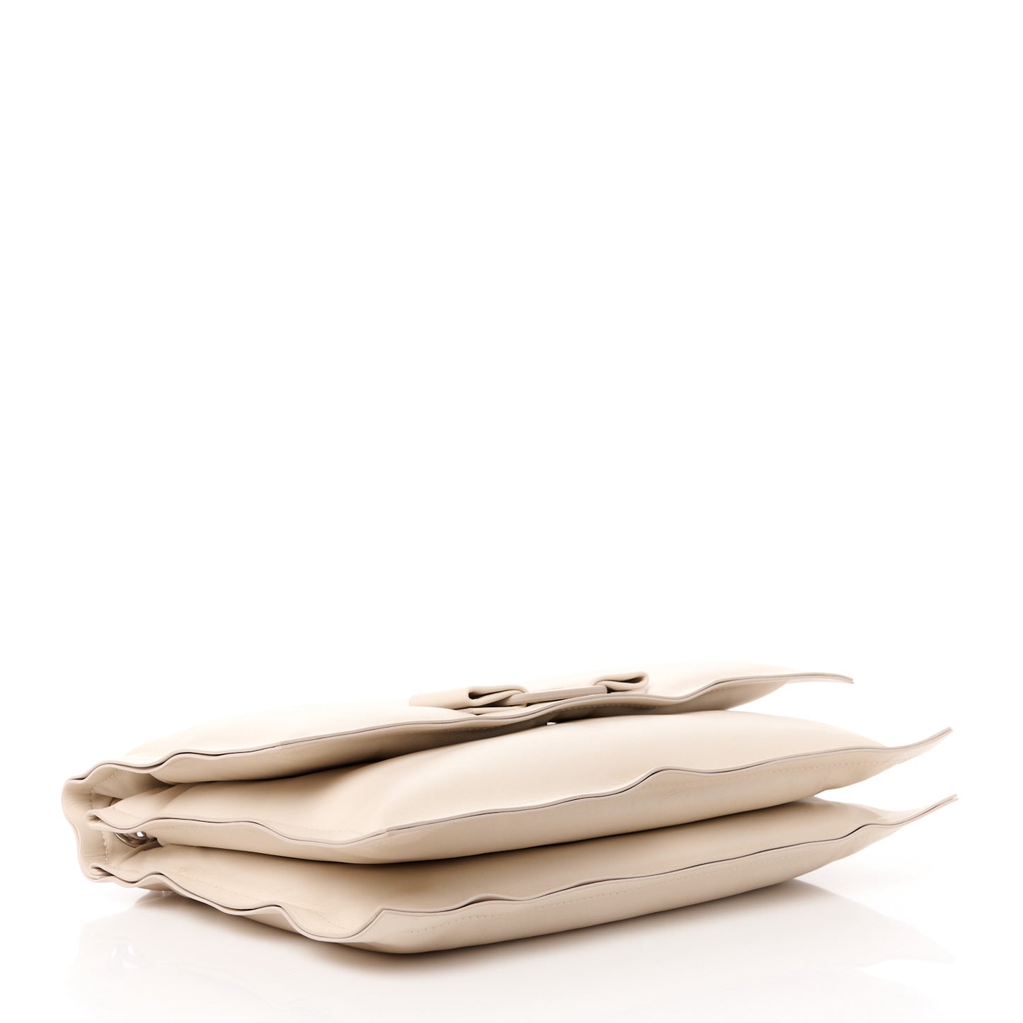 Calfskin Small Viva Bow Shoulder Bag Bone