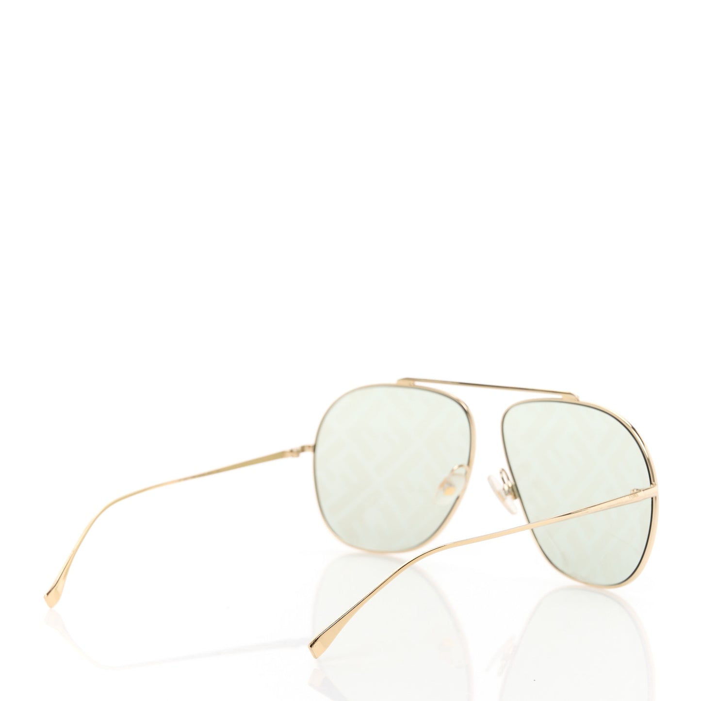 Metal Fendi Forever Aviator Sunglasses FF0407/G/S Gold
