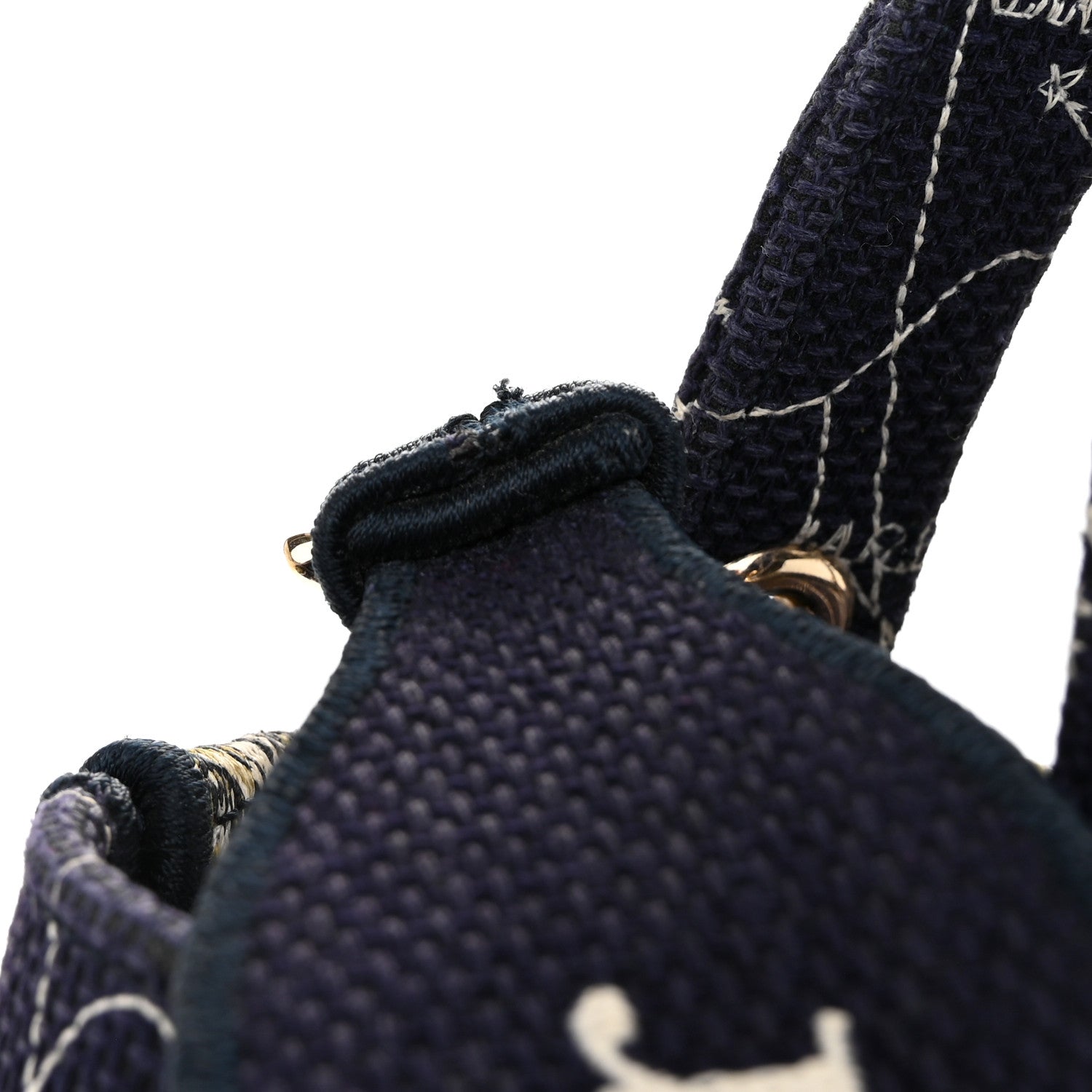 Christian Dior Canvas Embroidered Zodiac Medium Lady D-Lite Blue Multicolor 11 of 12