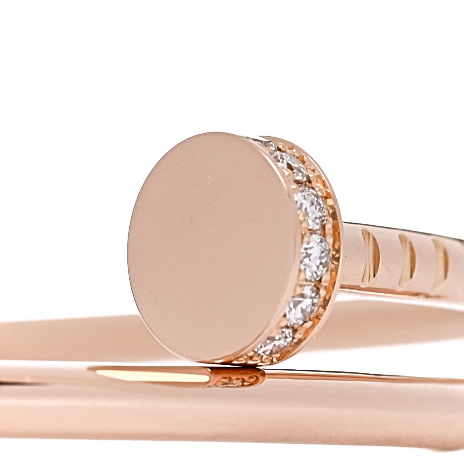 Cartier 18K Pink Gold Diamond Small Juste Un Clou Bracelet 16 3 of 5