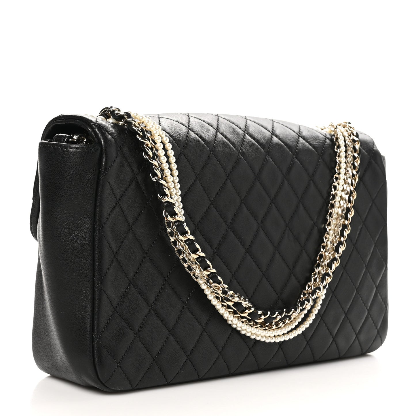 Lambskin Quilted Medium Westminster Pearl Black