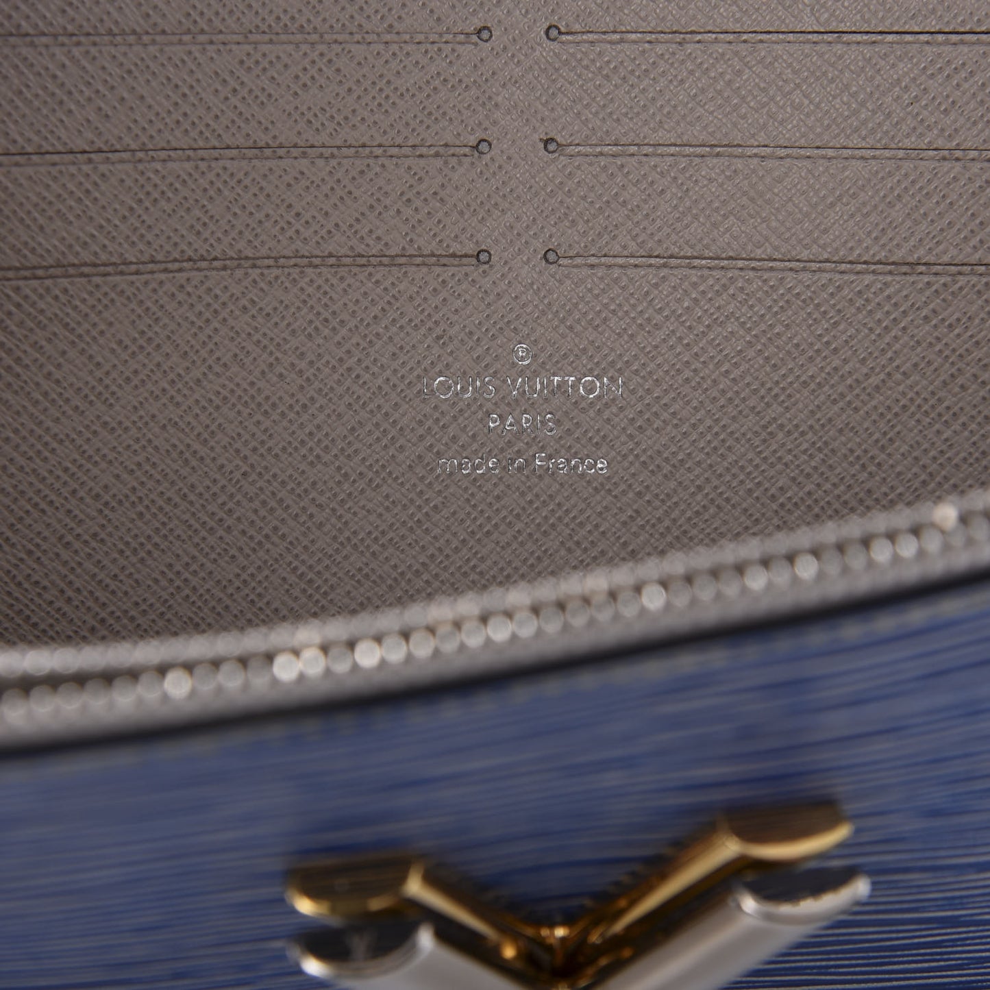 Epi Twist Chain Wallet Denim Light
