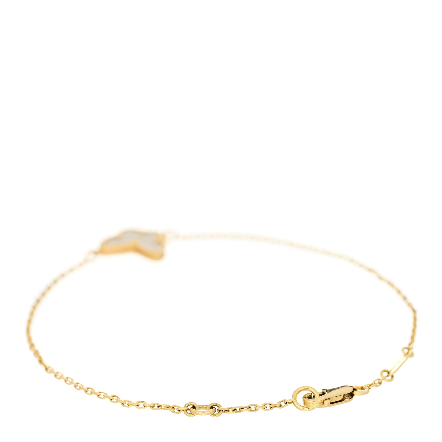 18K Yellow Gold Mother of Pearl Sweet Alhambra Butterfly Bracelet