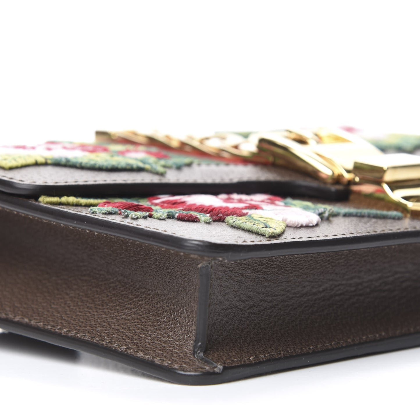 Calfskin Embroidered Sylvie Belt Bag 85 34 Brown