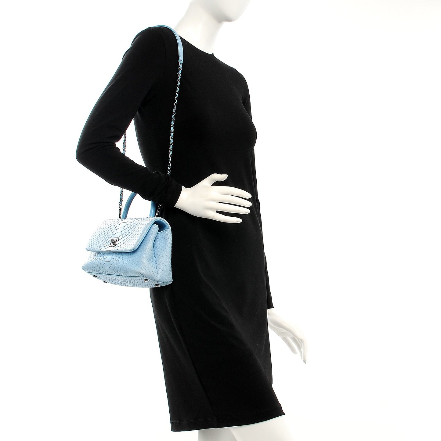 Python Coco Handle Flap Light Blue