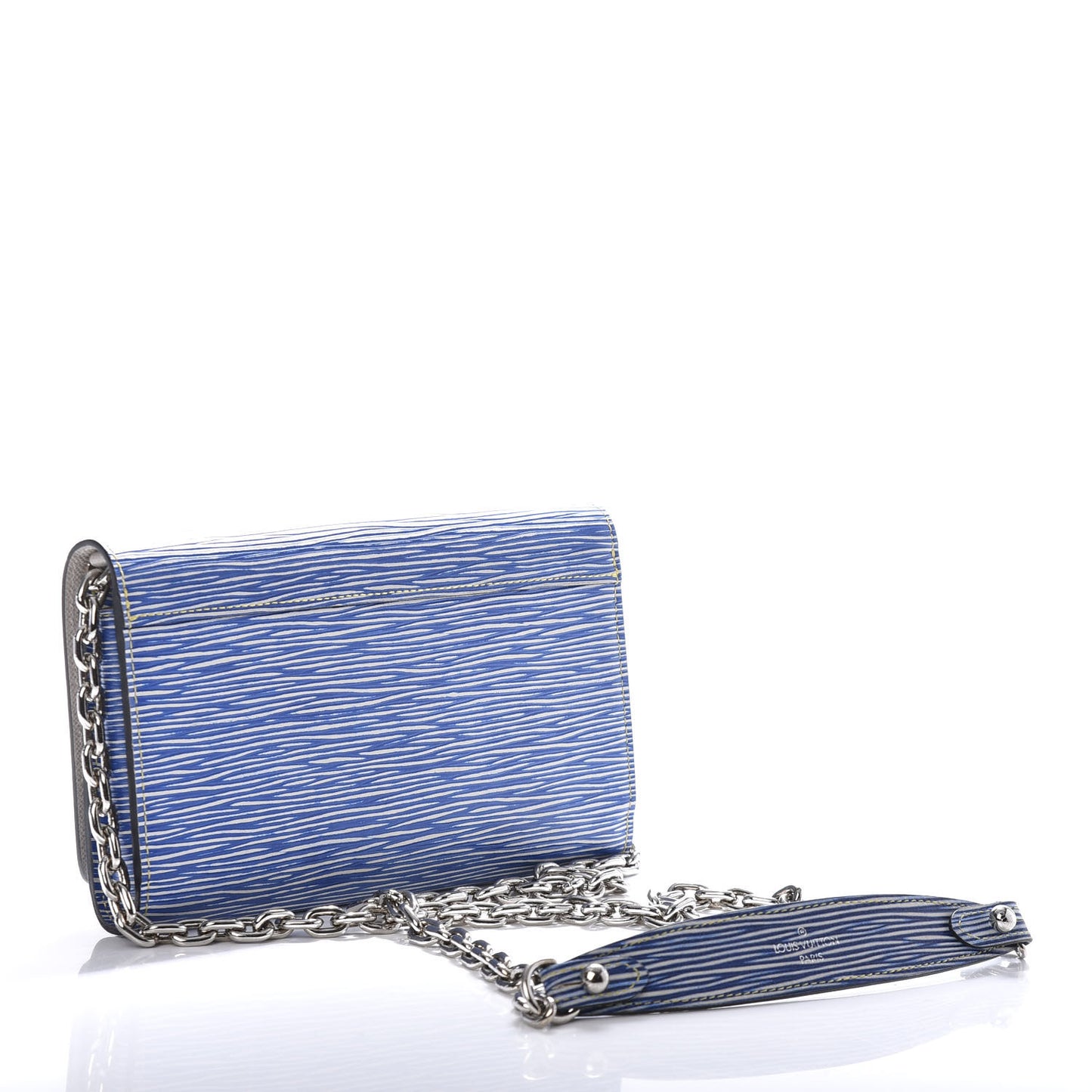 Epi Twist Chain Wallet Denim Light