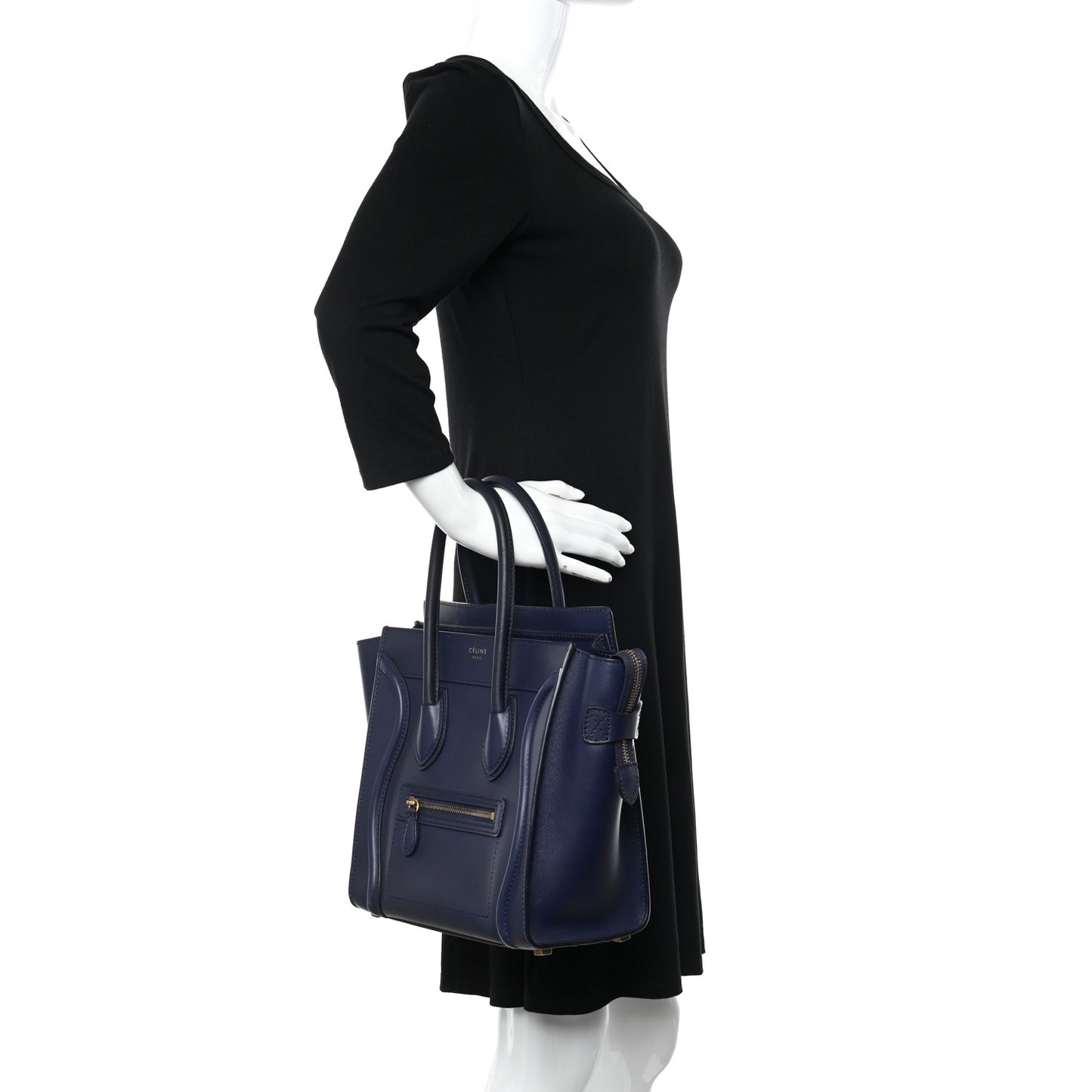 Smooth Calfskin Micro Luggage Navy Blue