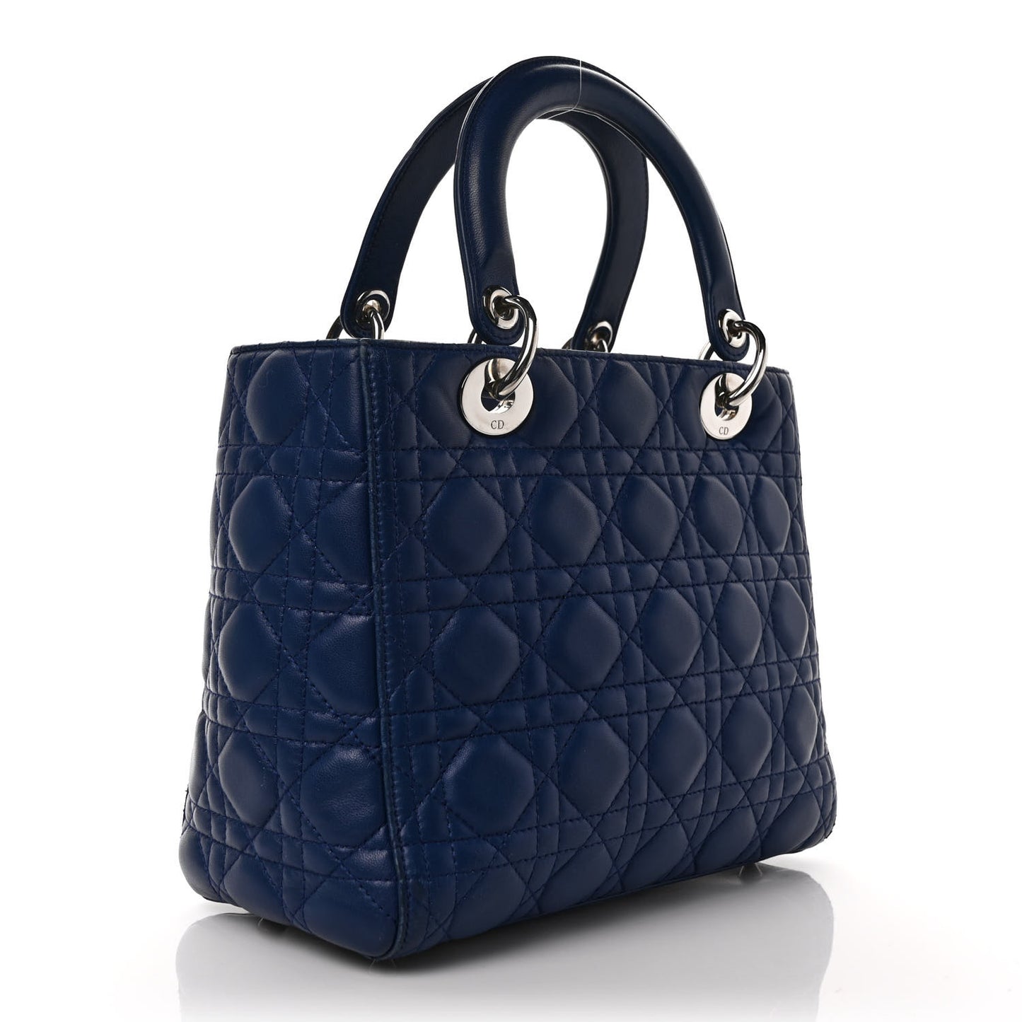 Lambskin Cannage Medium Lady Dior Navy