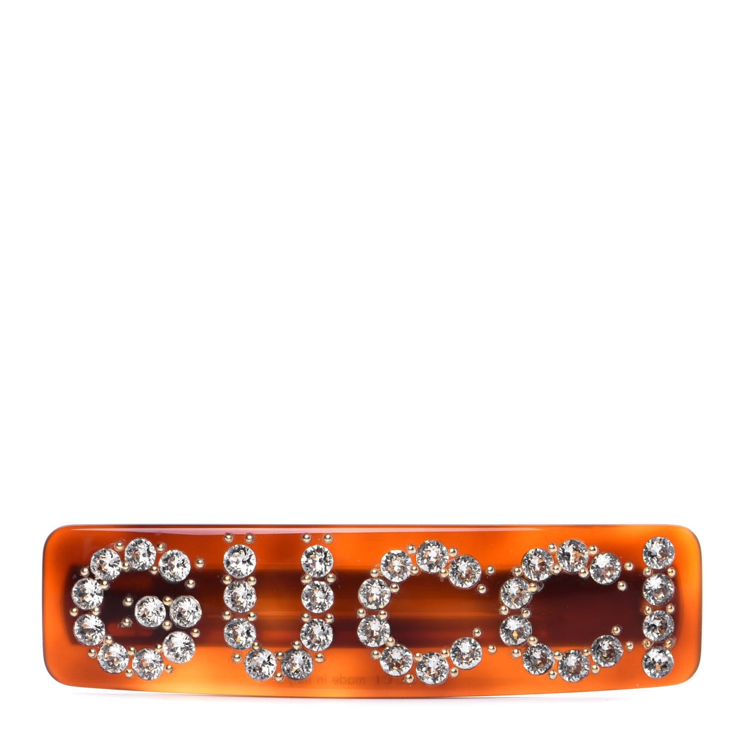 Resin Crystal Single Hair Barrette Tortoiseshell