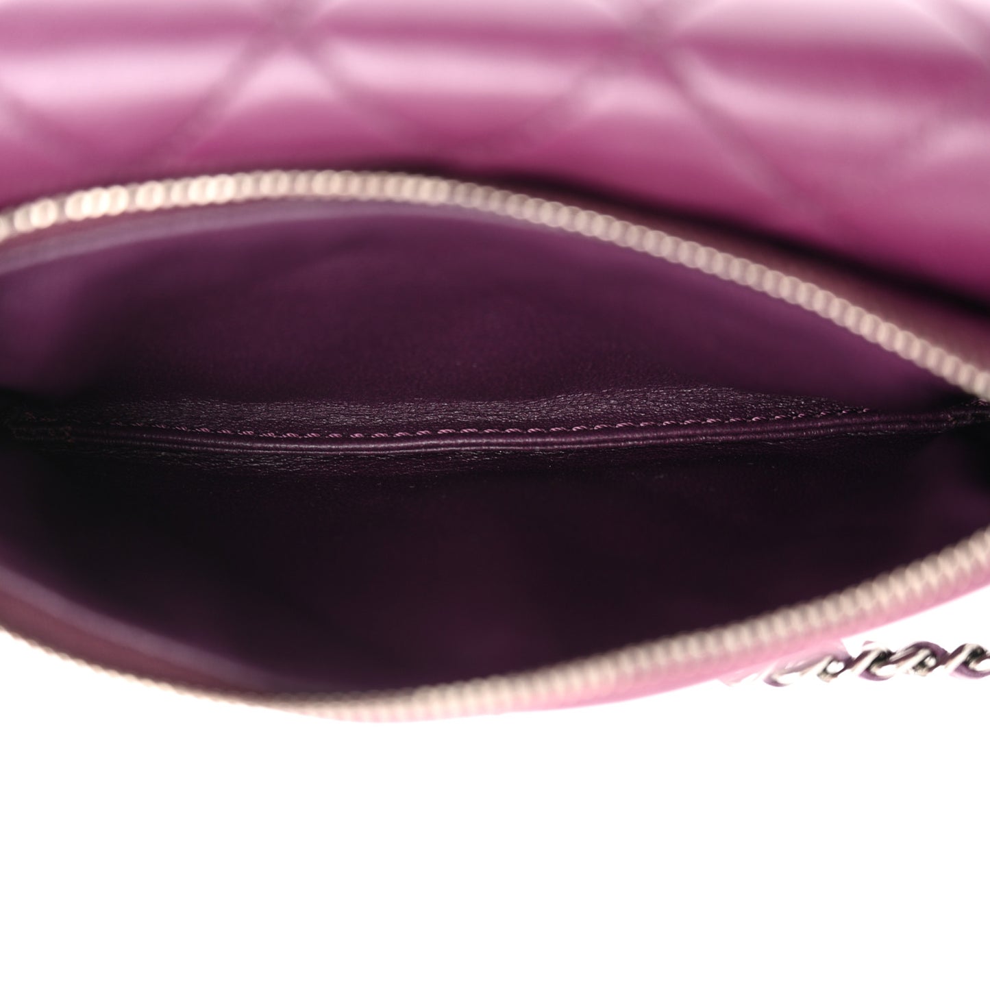 Lambskin Quilted Mini Mineral Nights Flap Crossbody Bag Purple