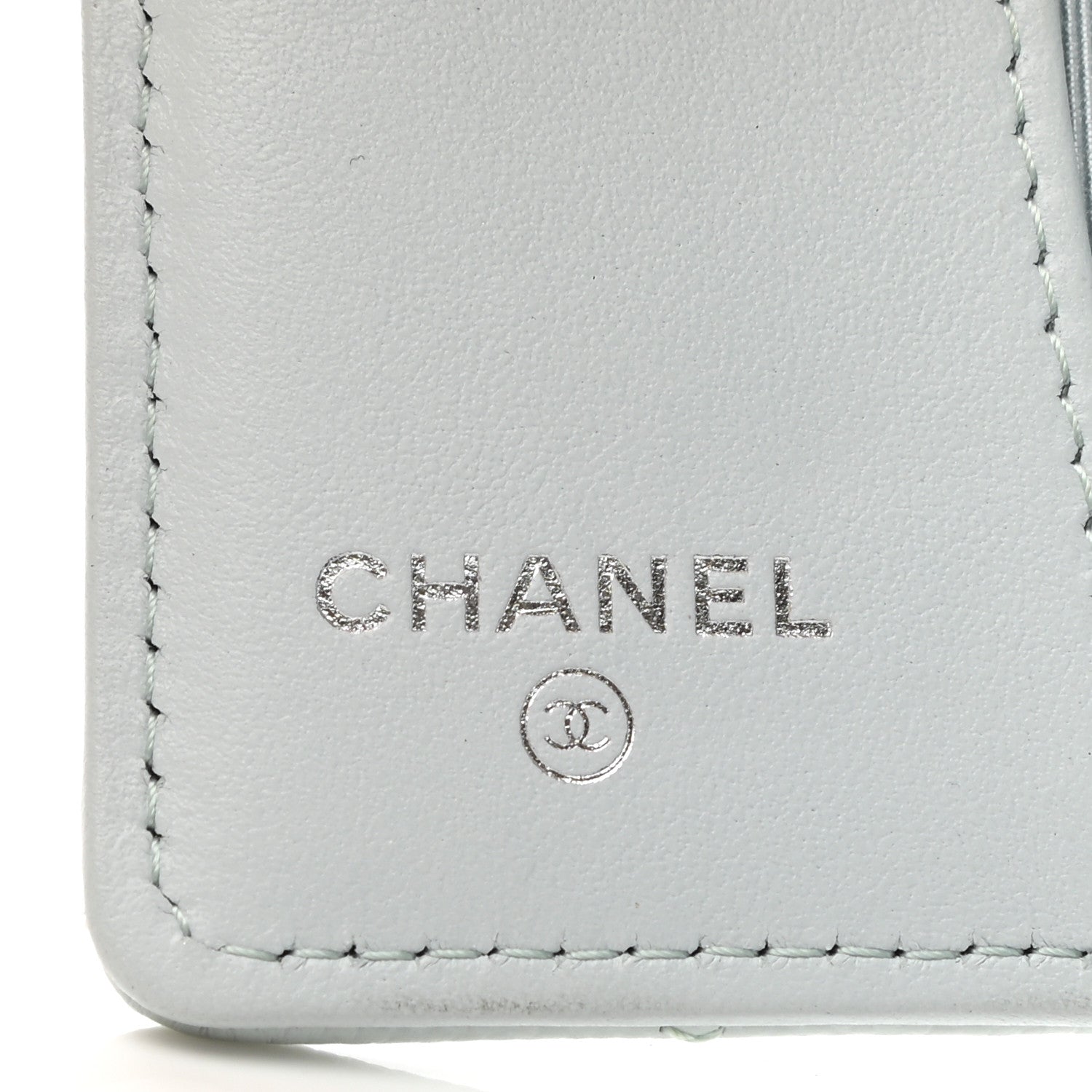 Chanel Caviar Quilted Classic 4 Key Holder Wallet Light Blue 6 of 8