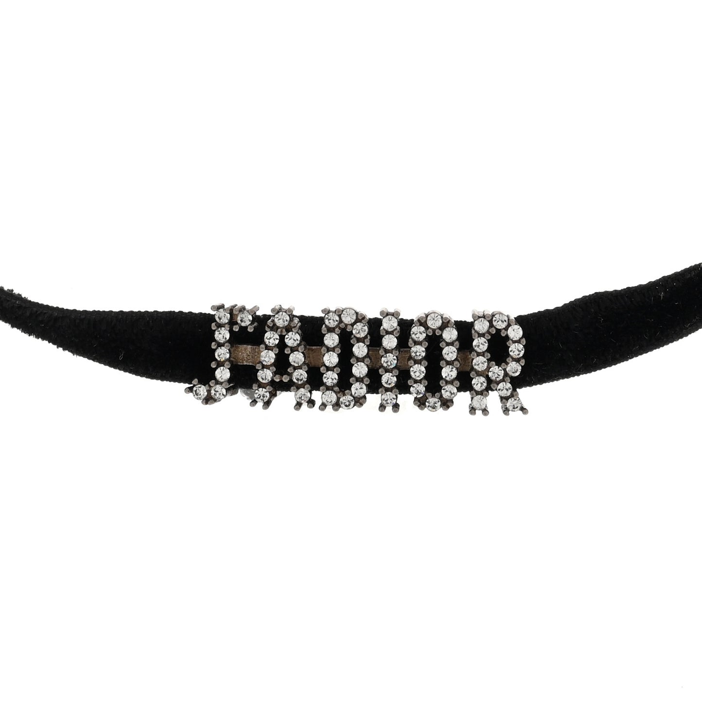 Velvet Crystal J’Adior Choker Necklace Black