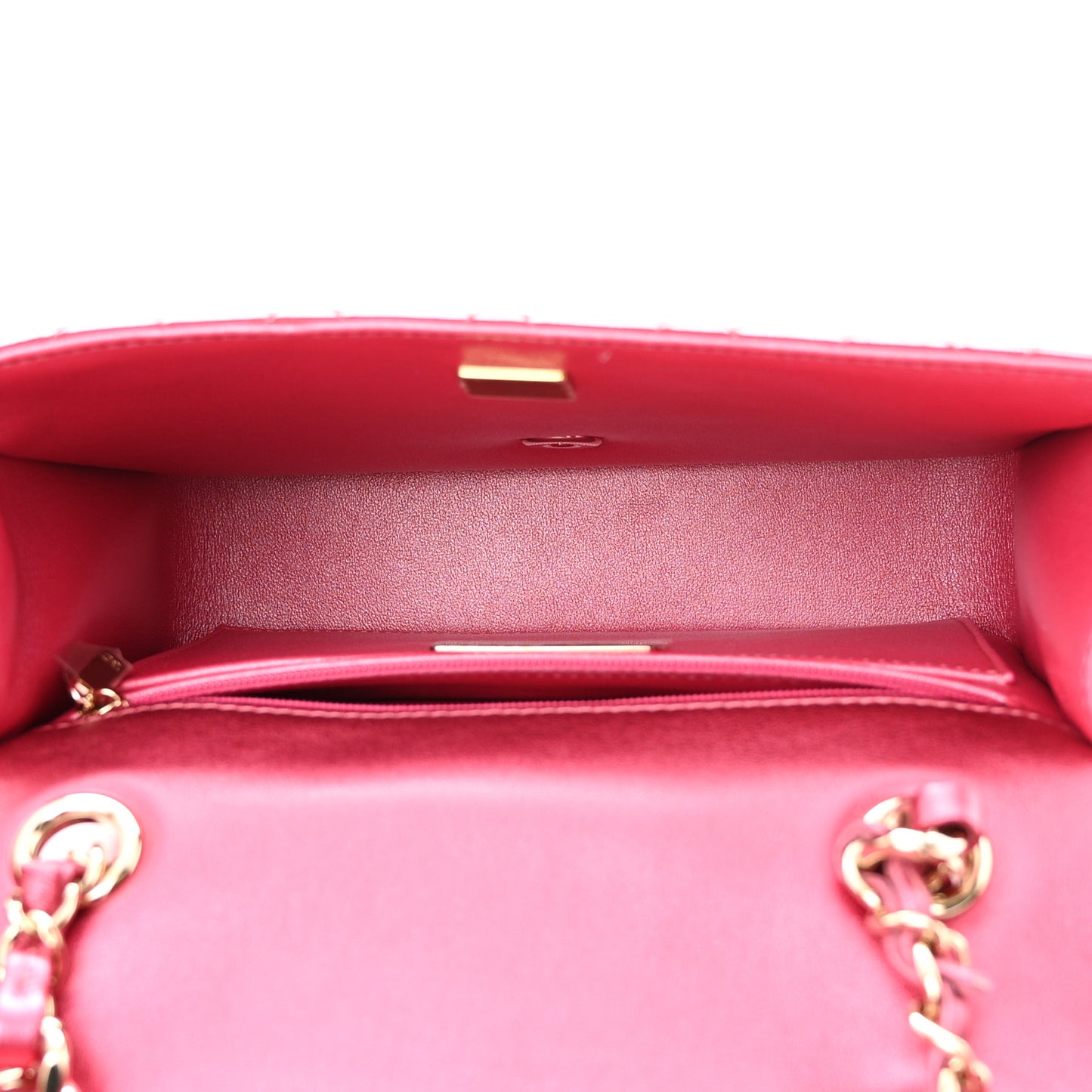 Mirror Calfskin Metallic Calfskin Quilted Hollywood Boulevard Backpack With Coin Purse Pink
