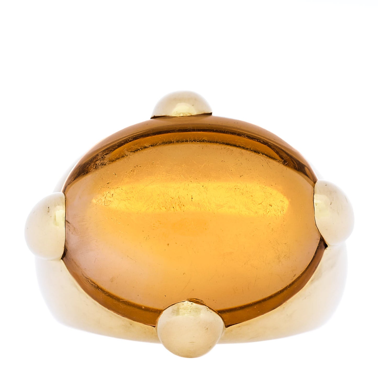 18K Yellow Gold Citirne Griffe Ring 58 8.25