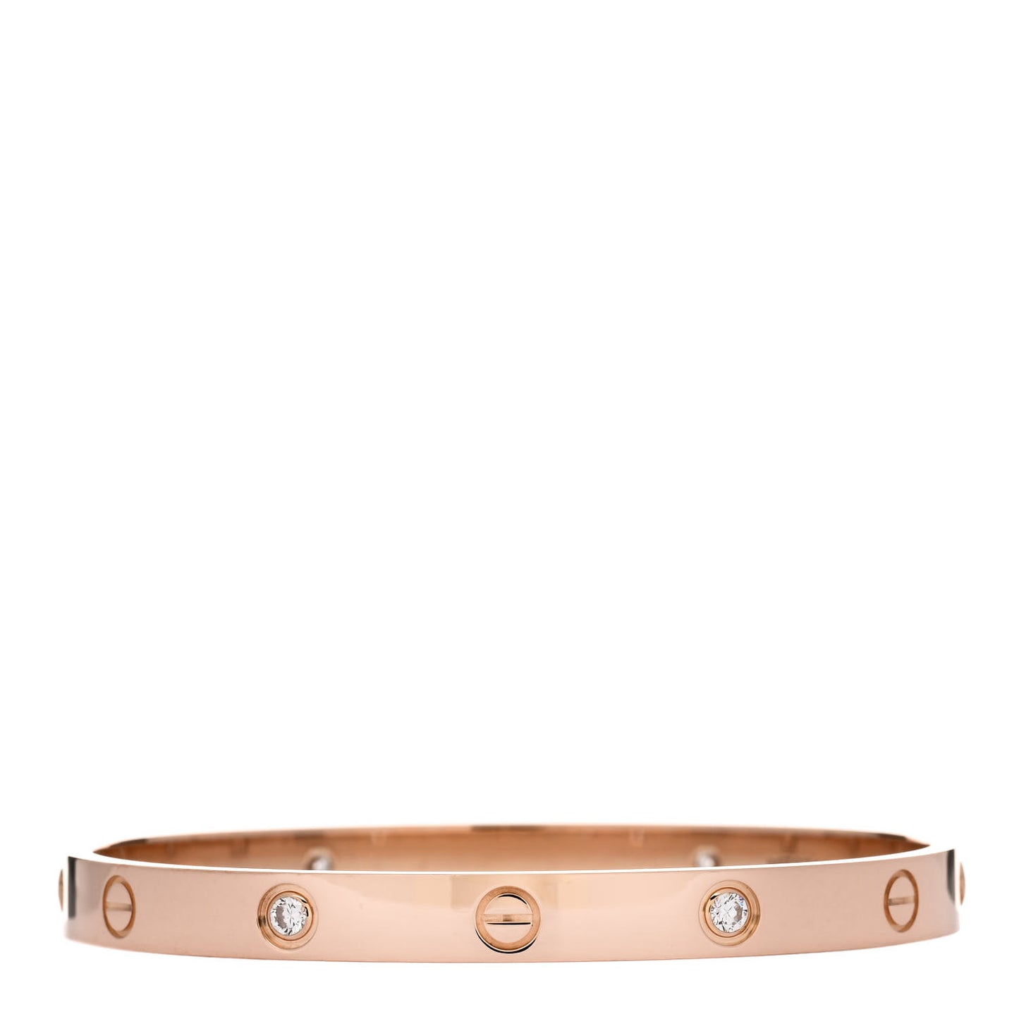 18K Pink Gold 4 Diamond LOVE Bracelet 18