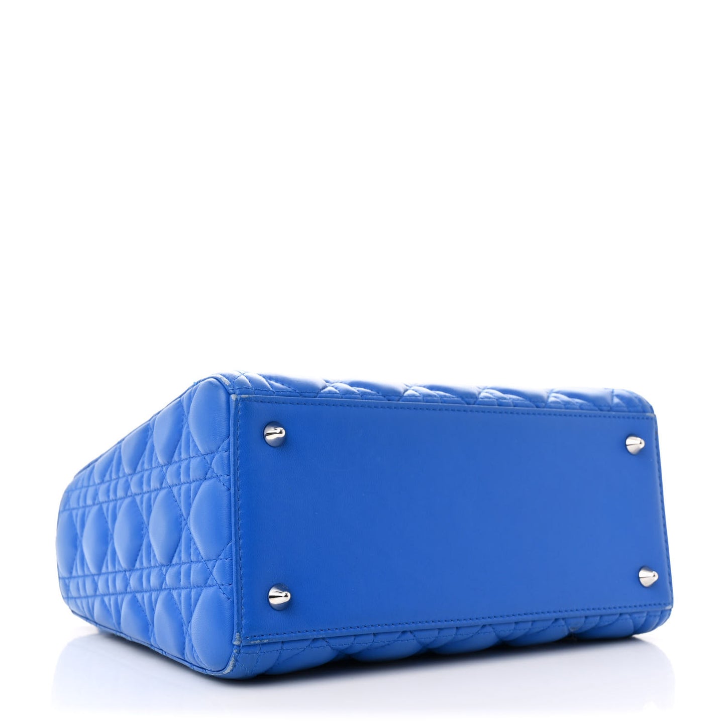 Lambskin Cannage Medium Lady Dior Blue
