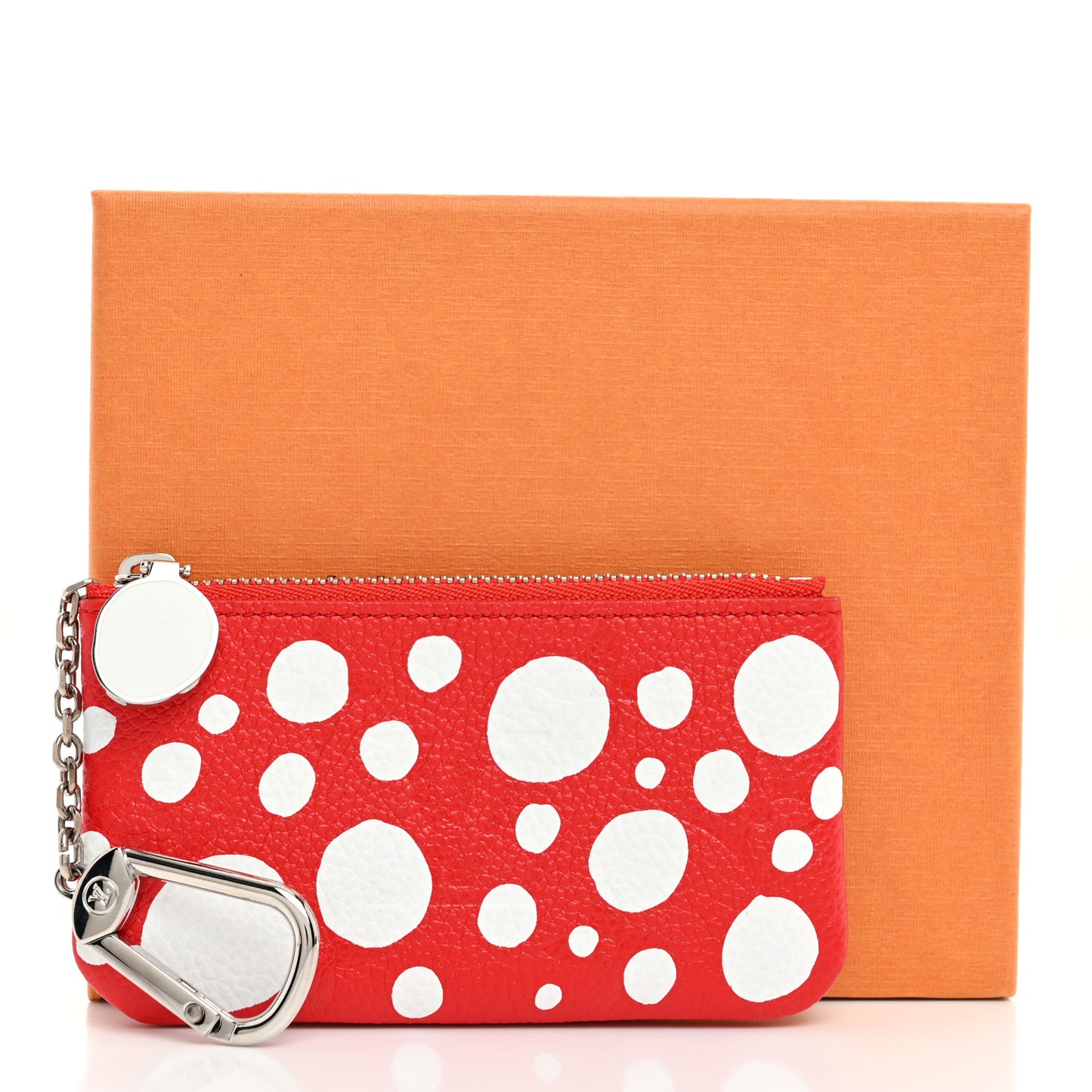 LV X YK Empreinte Infinity Dots Key Pouch Red White