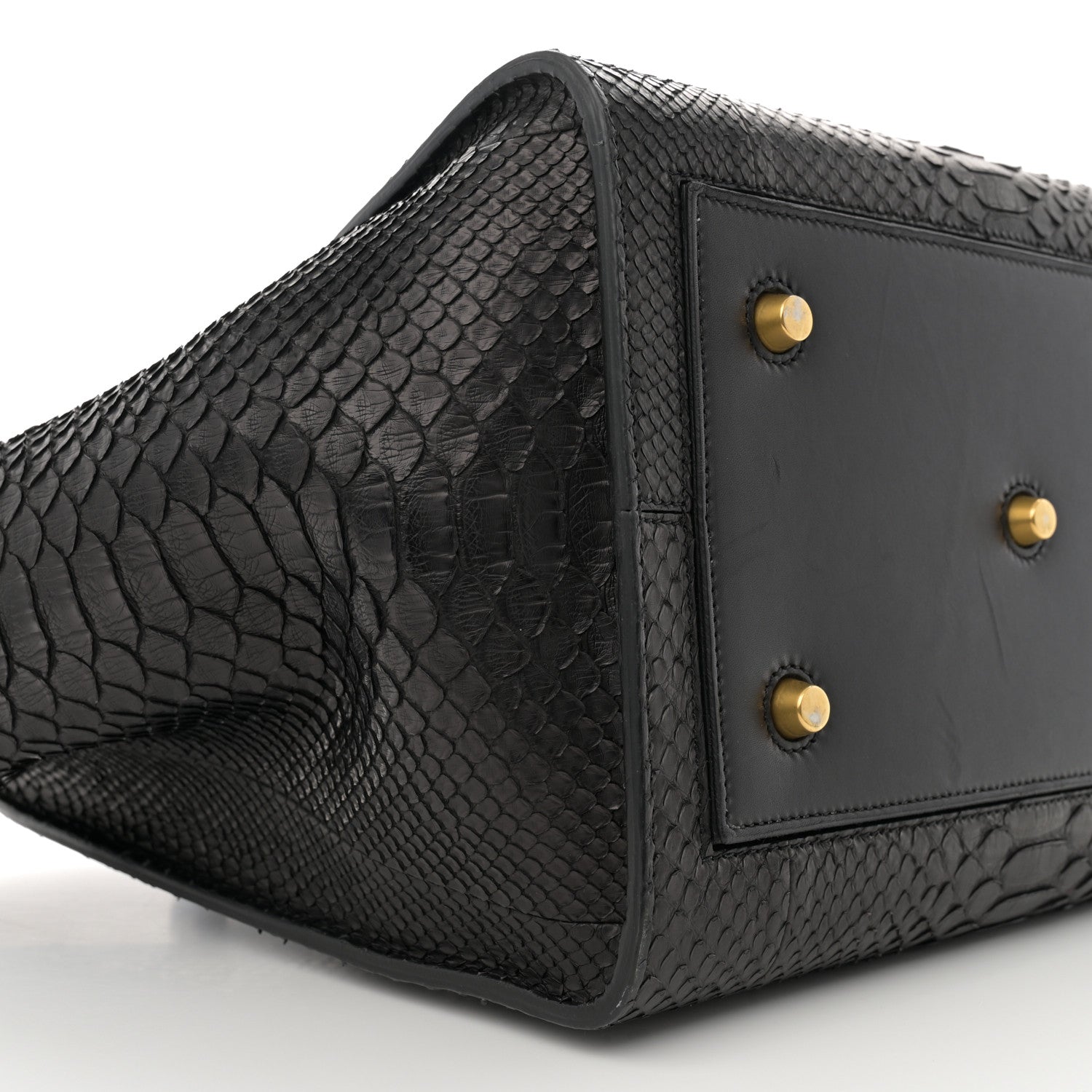 Celine Snakeskin Small Tie Knot Tote Black 8 of 13