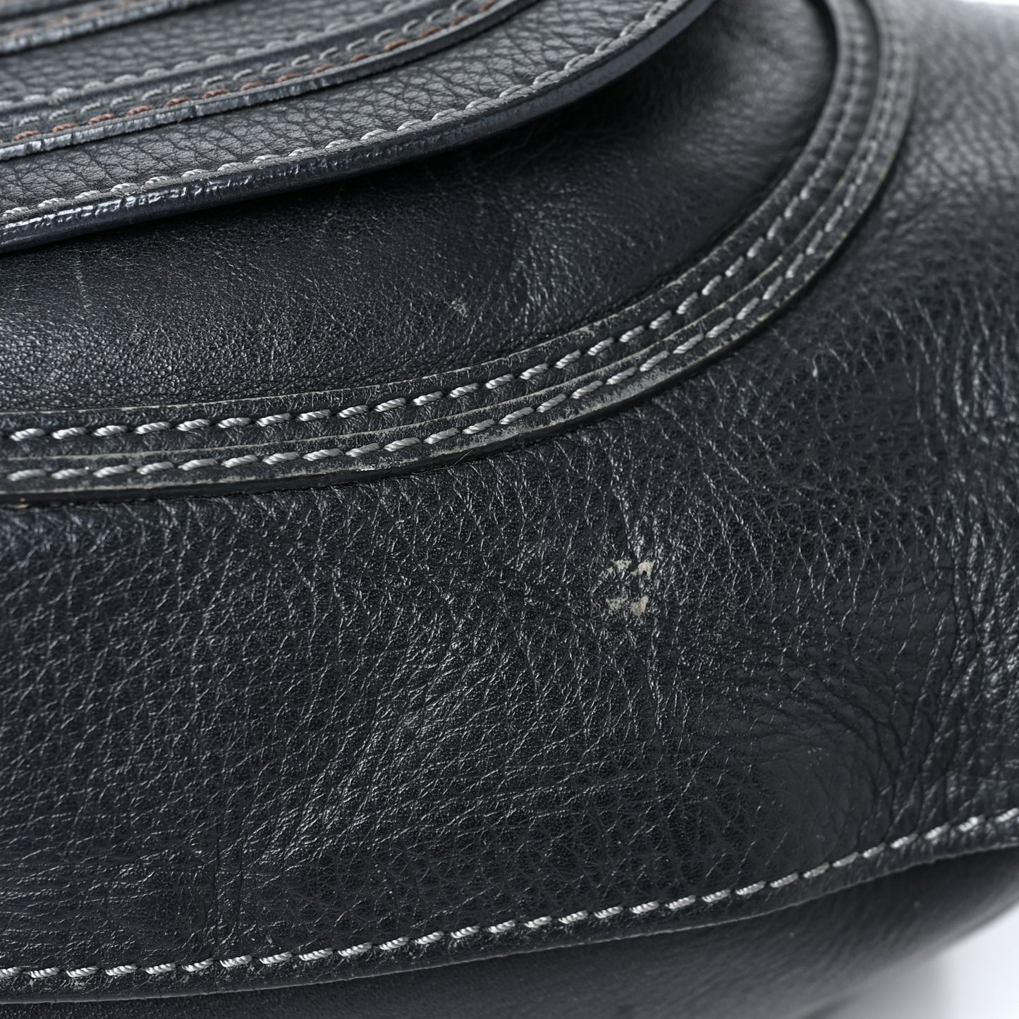 Calfskin Large Marcie Satchel Black