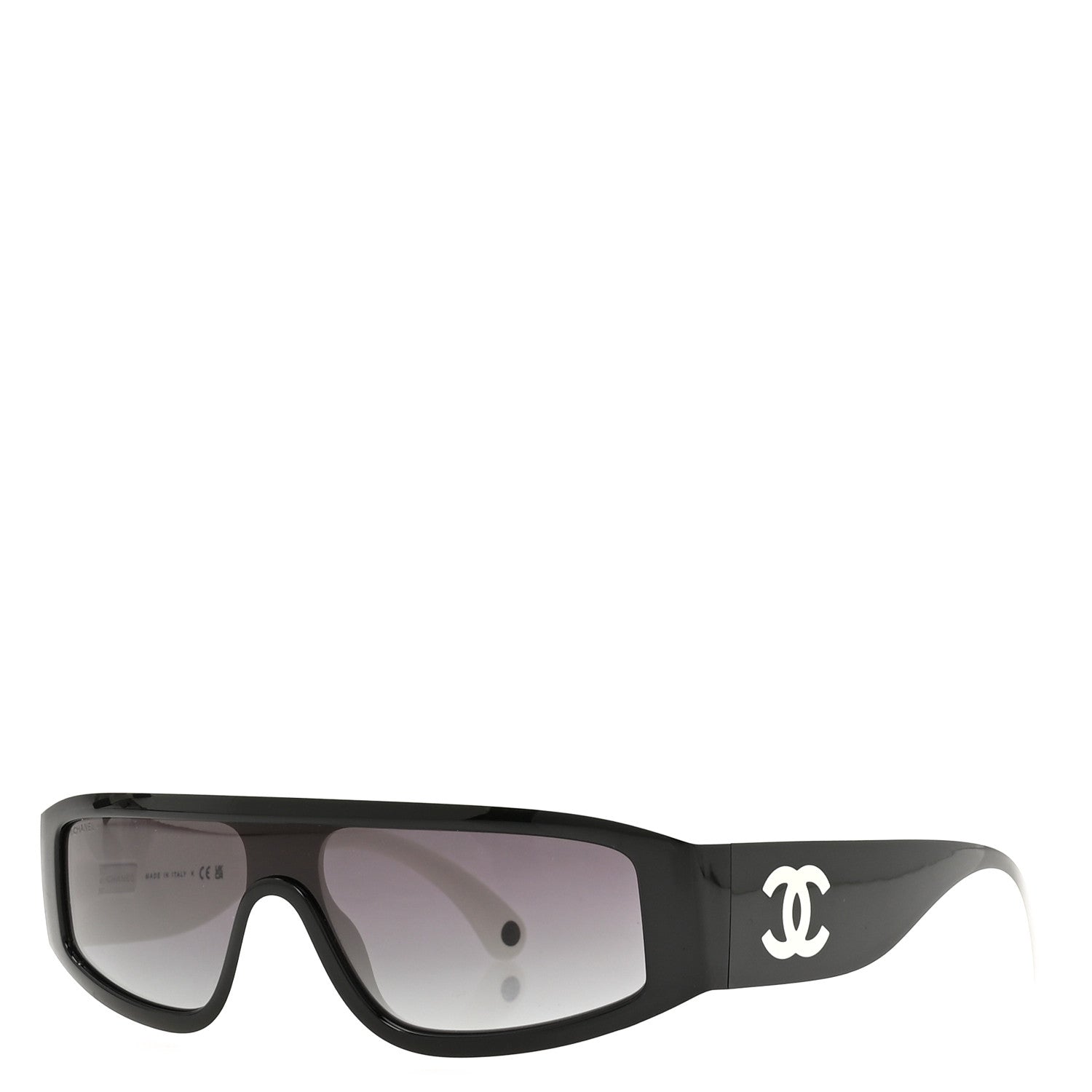 Chanel Acetate Cat Eye Sunglasses 6057 Black White 1983195