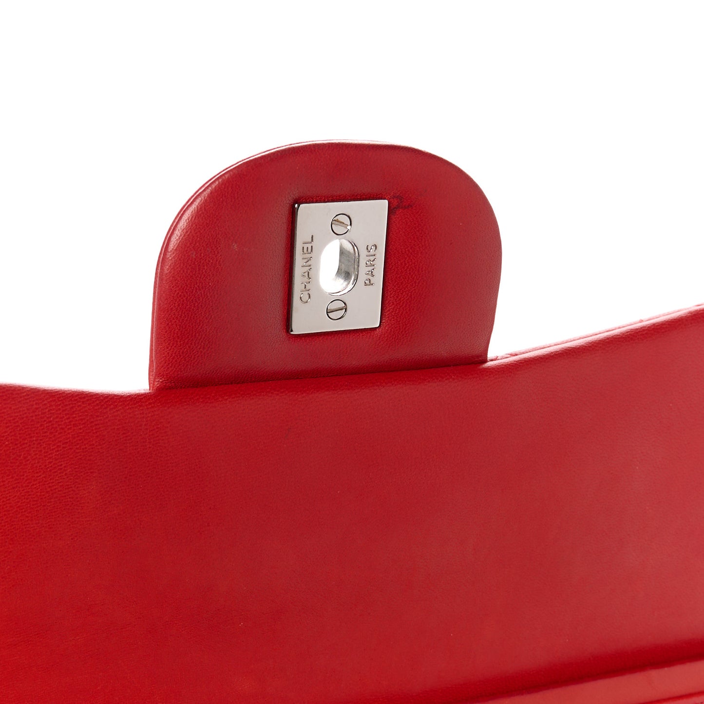 Lambskin Quilted Maxi Double Flap Red