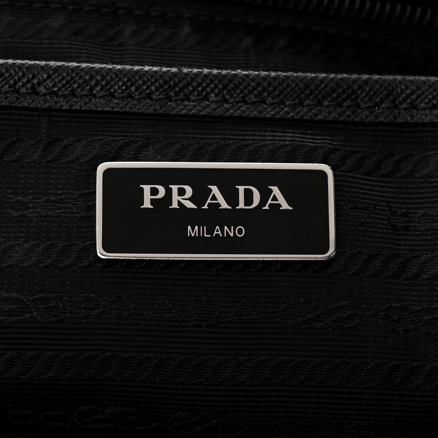 Re-Nylon Saffiano Medium Backpack Black