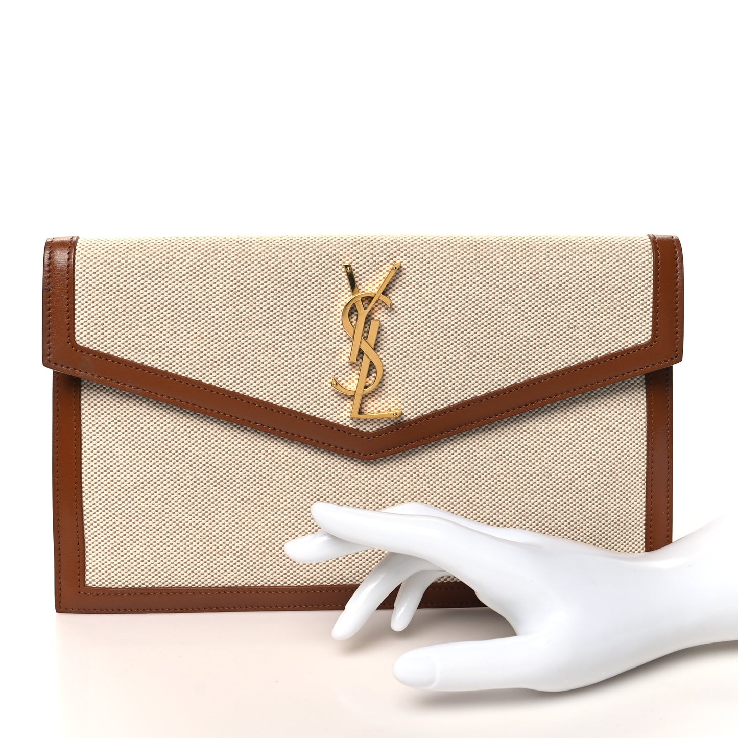 Canvas Uptown Pouch Natural Beige Brick