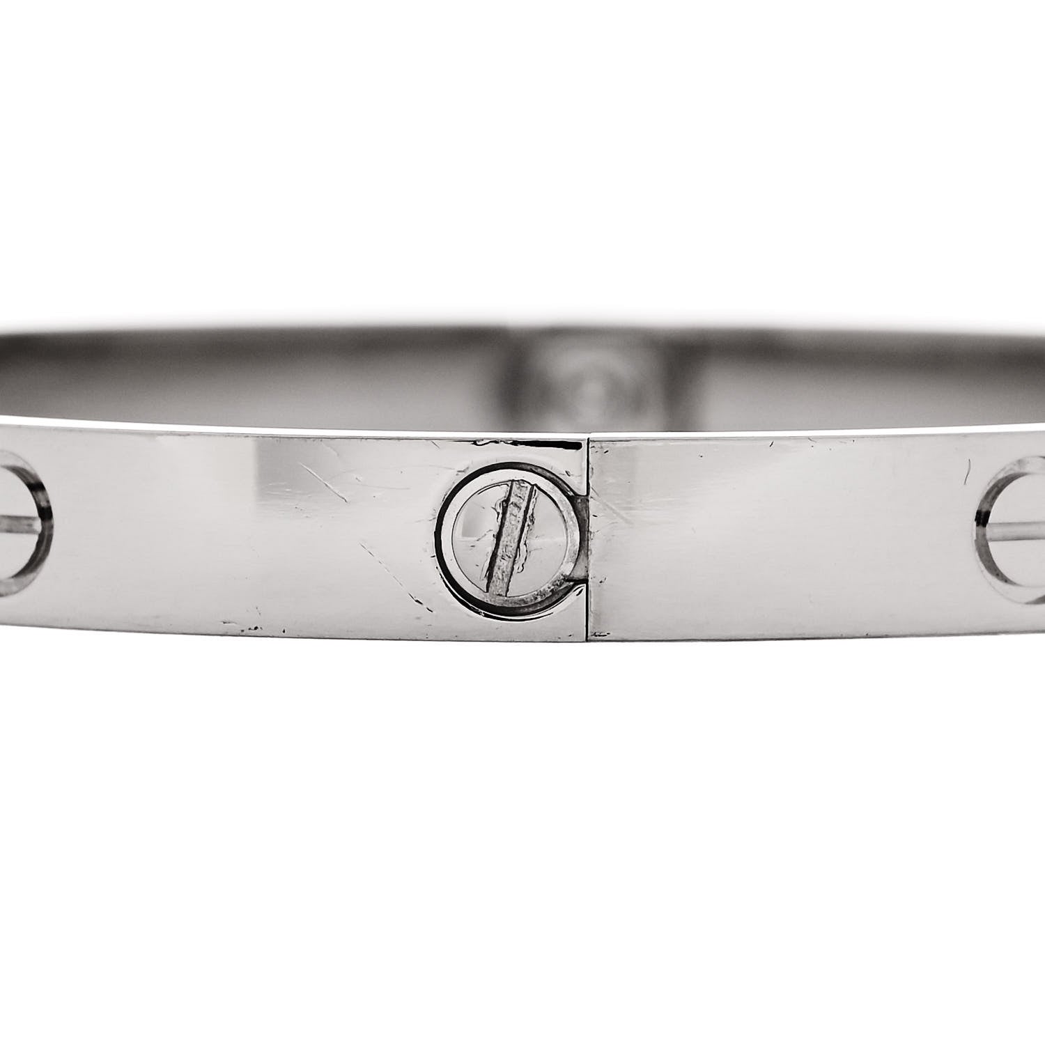 Cartier 18K White Gold LOVE Bracelet 19 6 of 9
