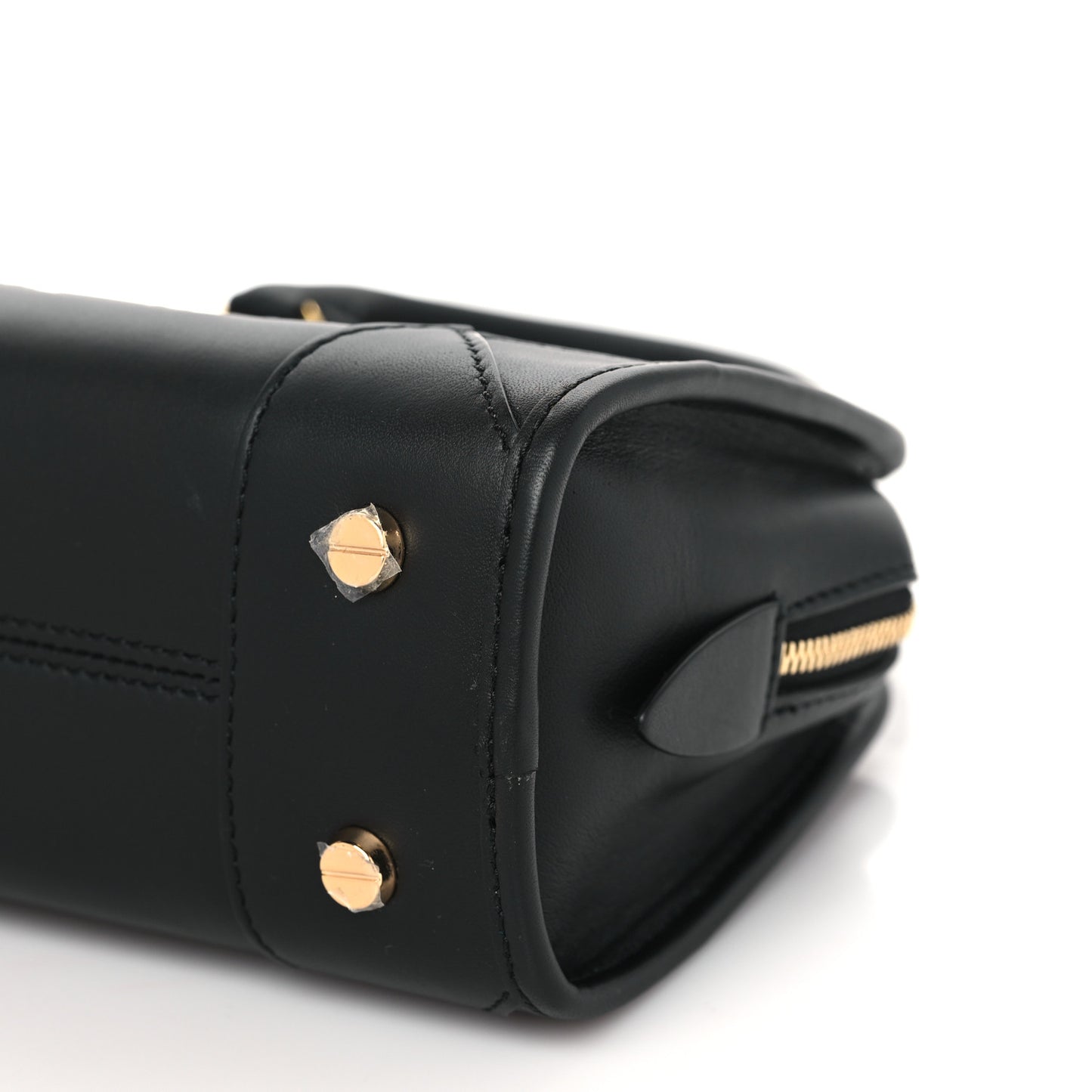 Calfskin Mini Aren Boston Bag Black