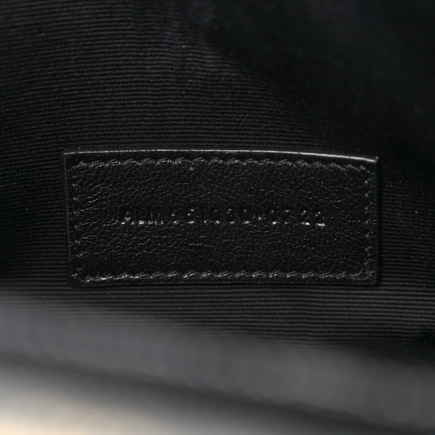 Grain De Poudre Textured Mixed Matelasse Triquilt Monogram Clutch Black