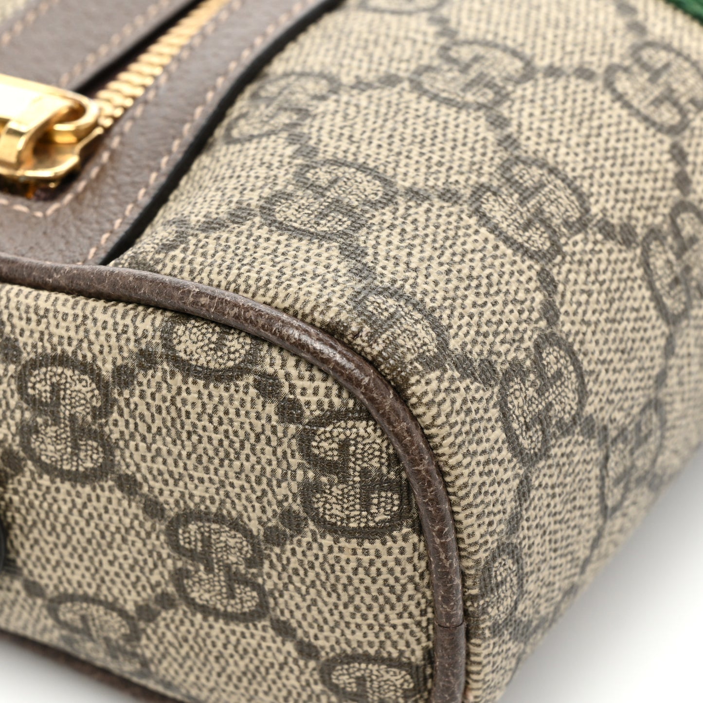 GG Supreme Monogram Web Small Ophidia Belt Bag 85 34 Dark Brown