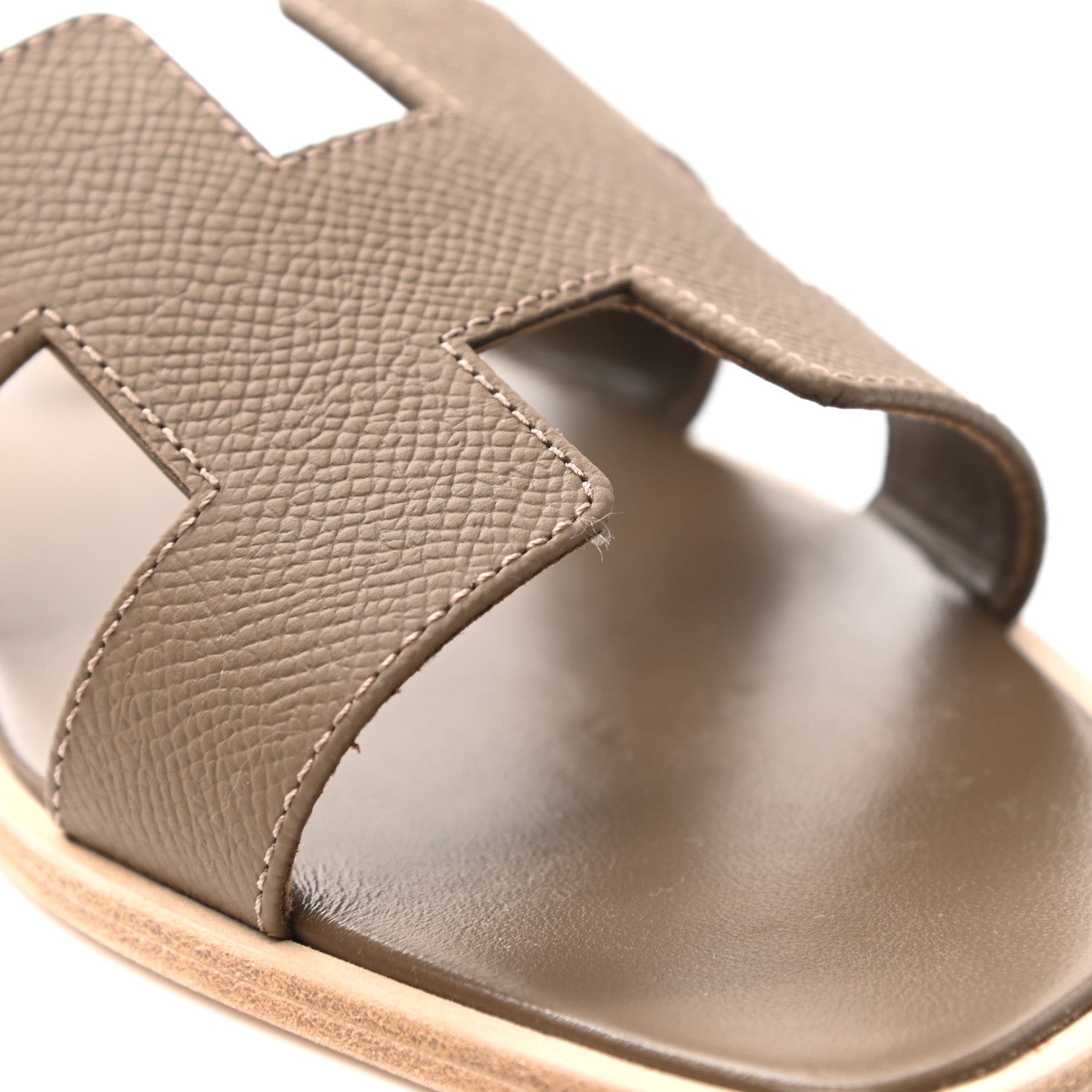 Hermes Epsom Oran Sandals 39 Etoupe 9 of 10