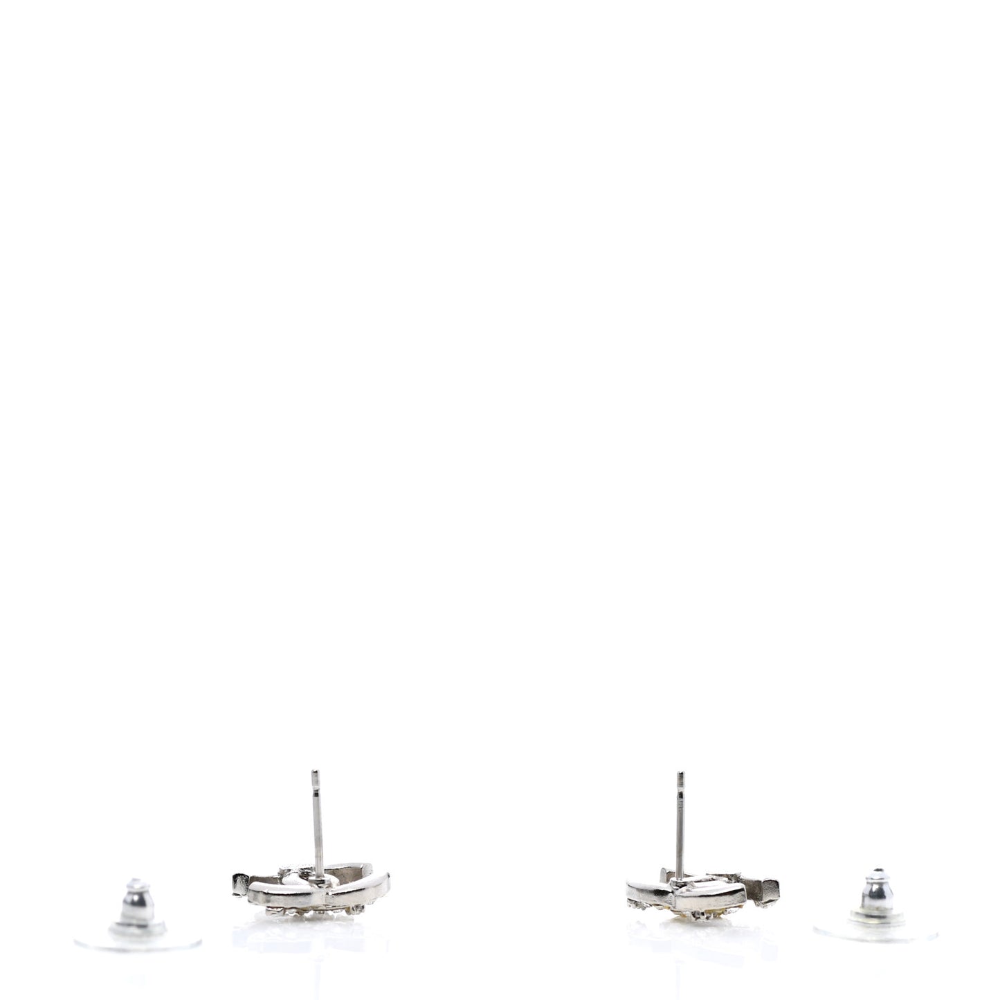 Crystal CC Earrings Silver