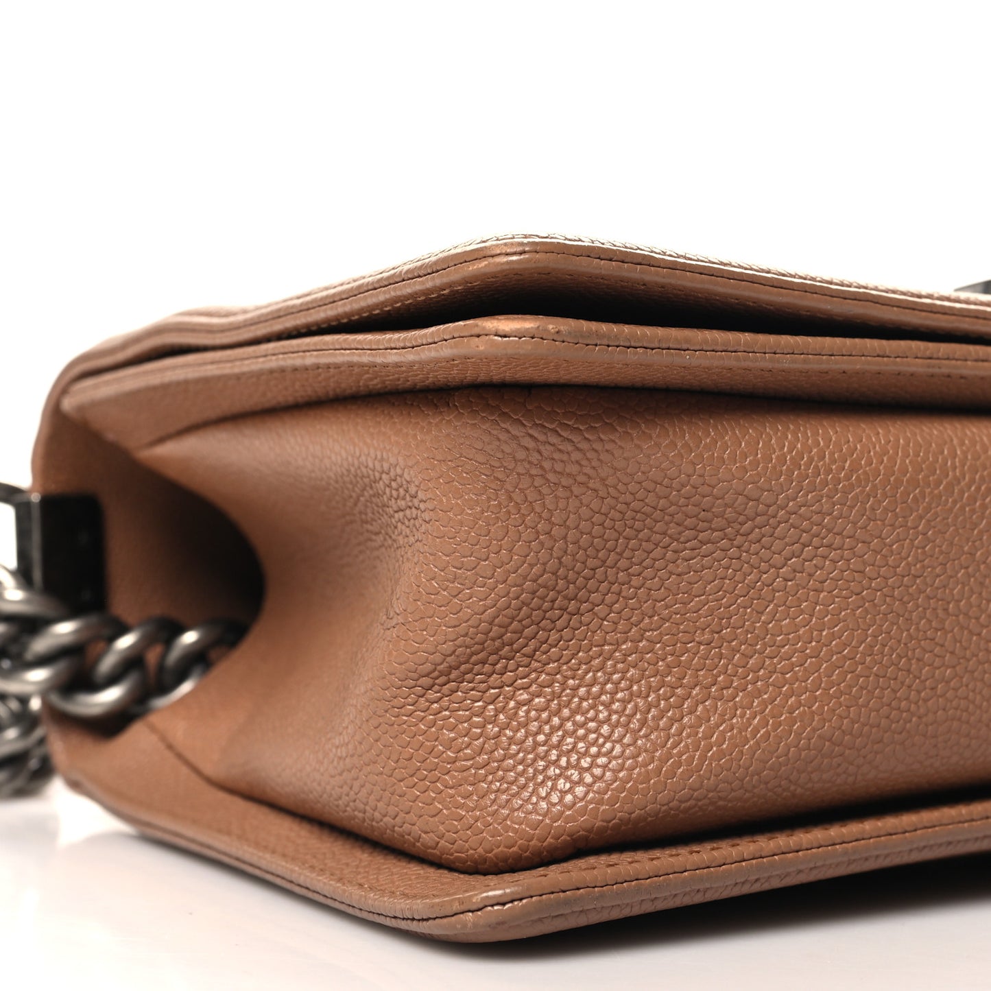 Caviar Quilted Medium Boy Flap Beige