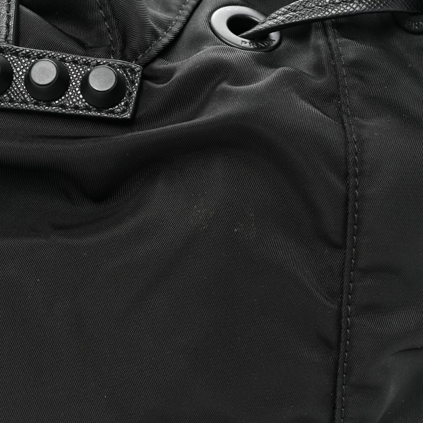 Nylon New Vela Monochrome Studded Backpack Black