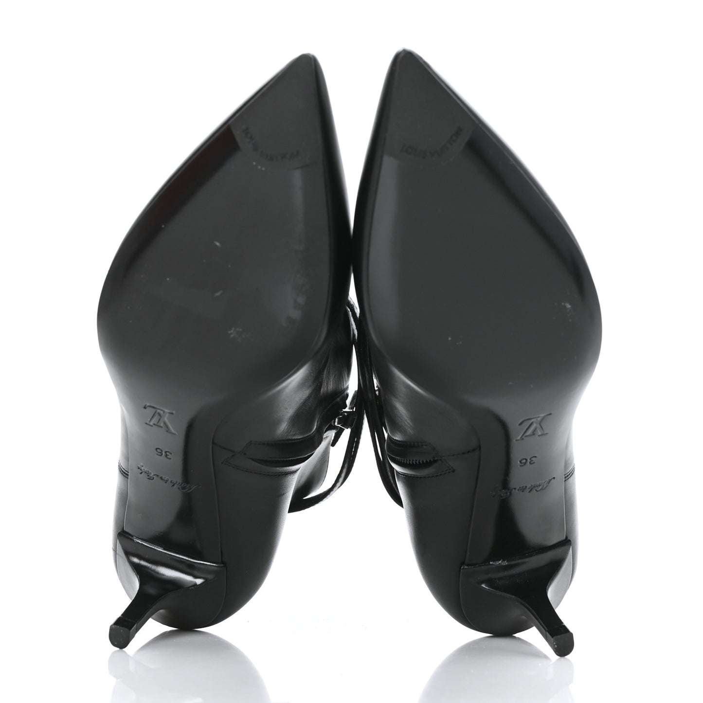 Calfskin Call Back Ankle Boots 36 Black