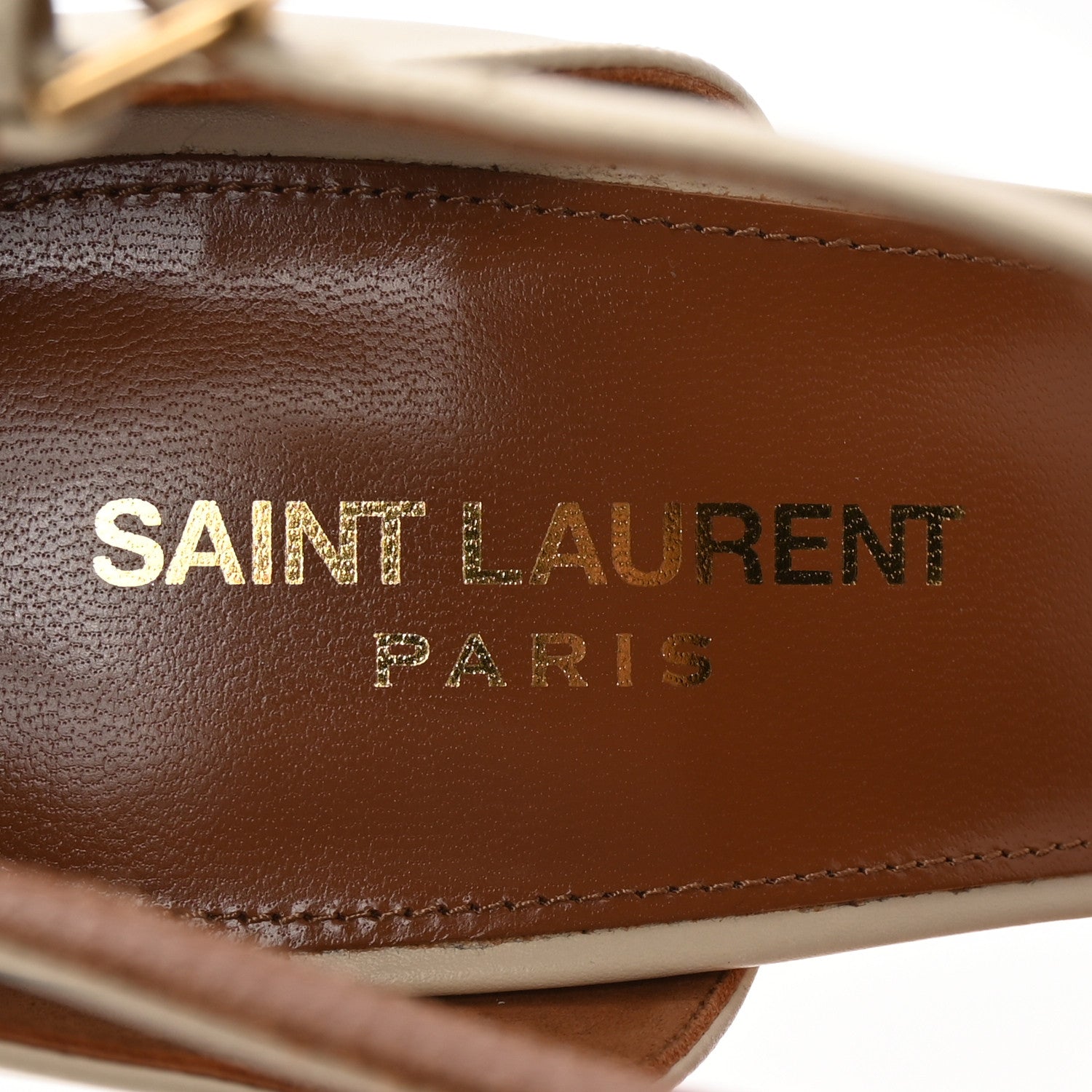 Saint Laurent Calfskin 110 Opyum Sandals 41 Real Beige 8 of 10