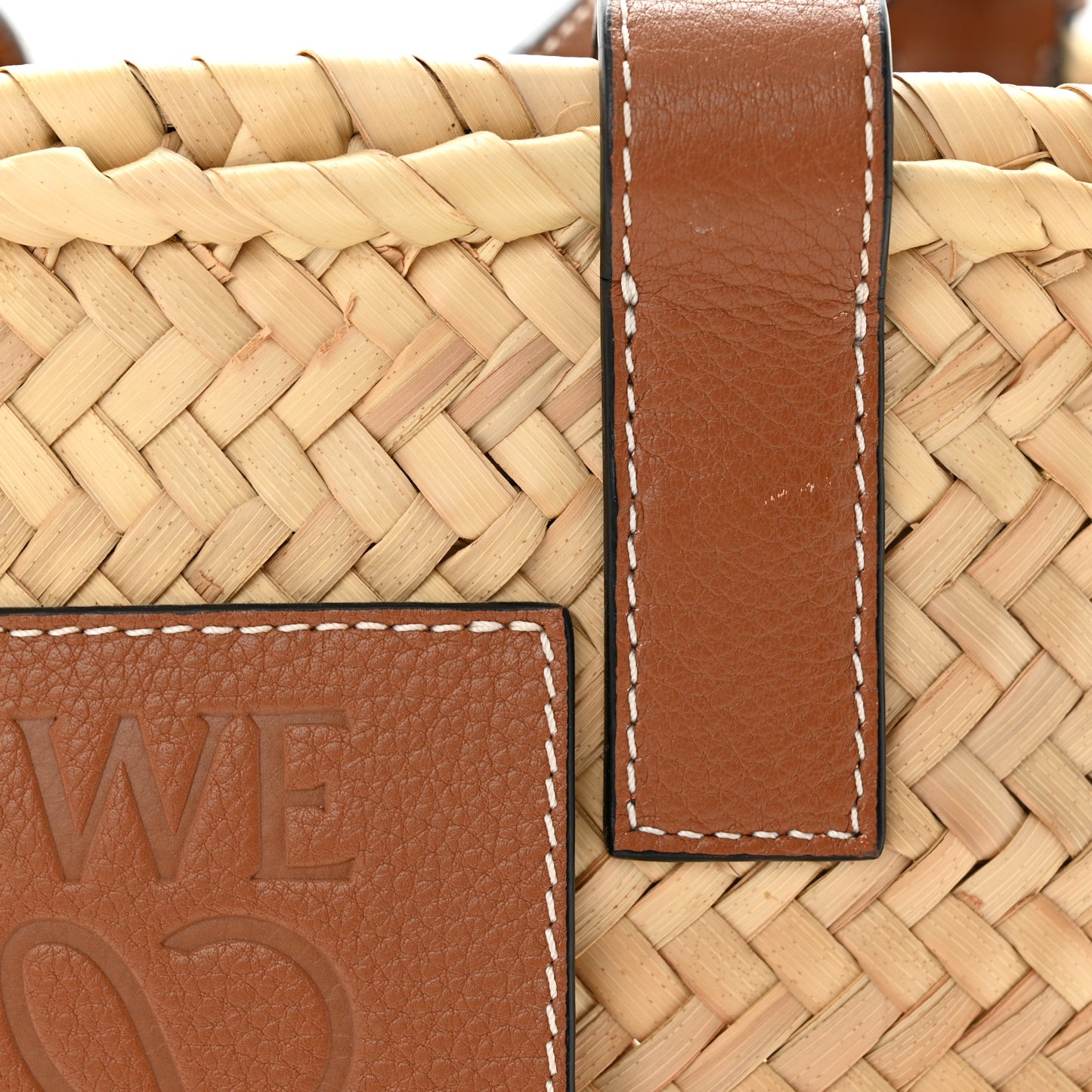 Raffia Small Basket Tote Bag Natural Tan