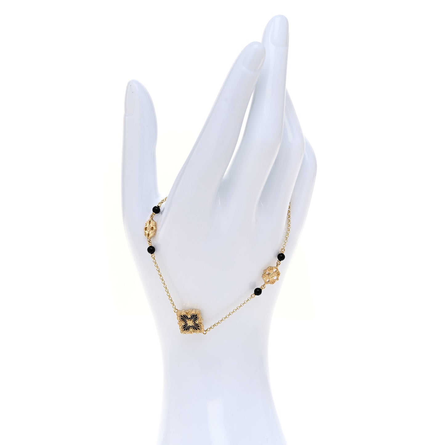 18K Yellow Gold Onyx Opera Tulle Bracelet