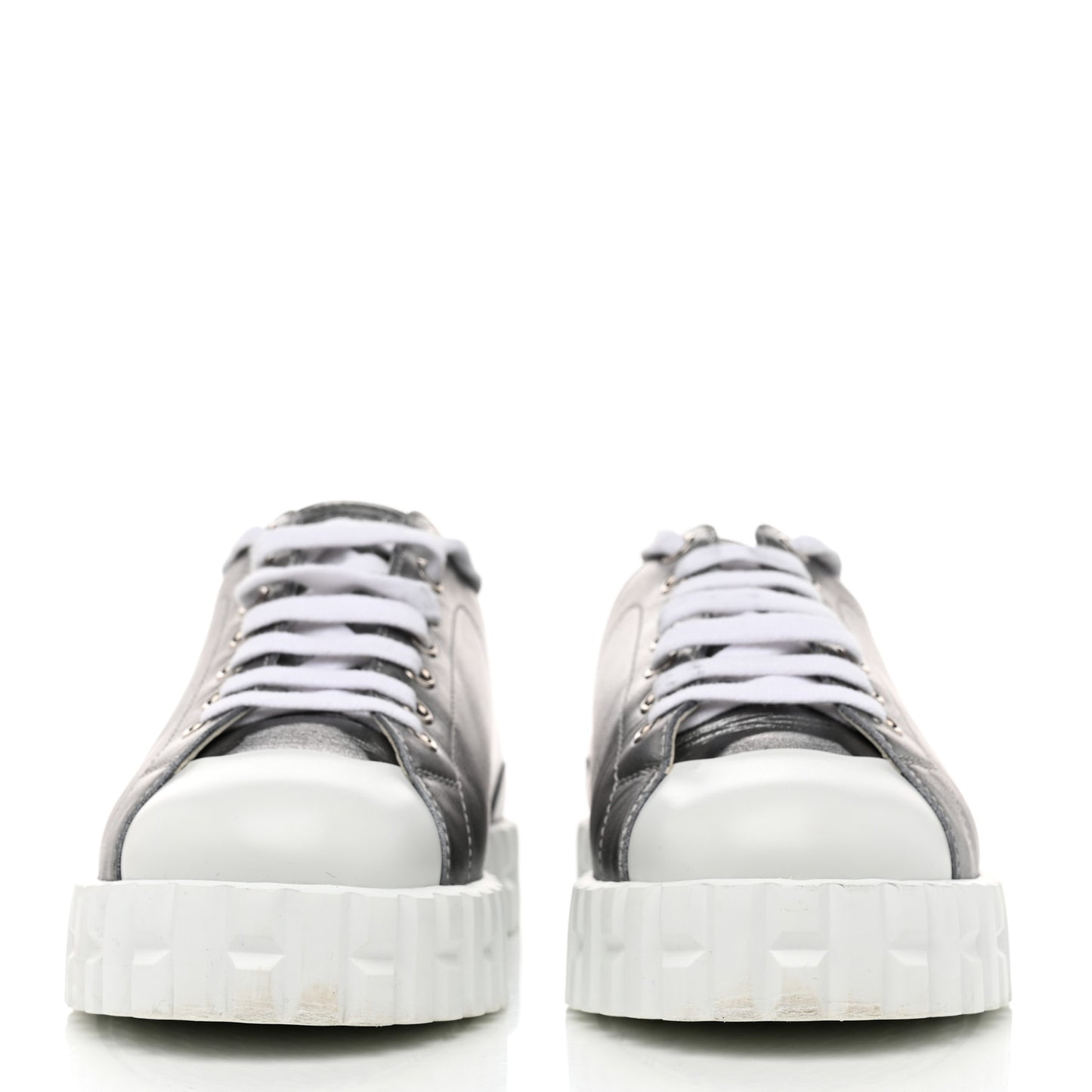 Metallic Calfskin Cross Sneakers 36.5