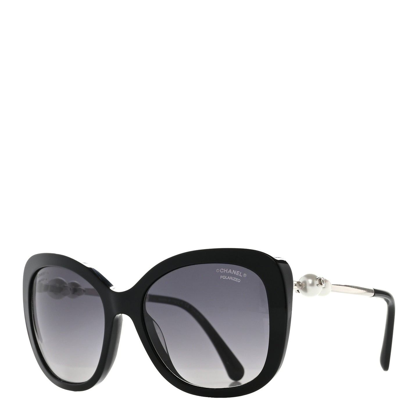 Acetate Polarized Butterfly Winter Pearl Sunglasses 5339-H-A Black