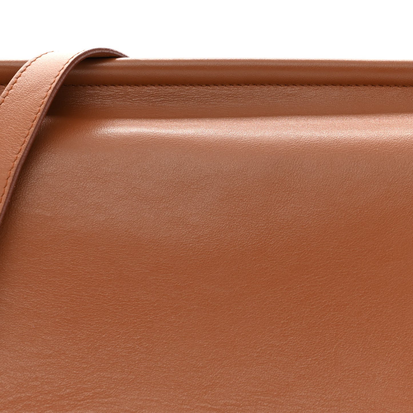Calfskin Infinity Saddle Bag Cognac