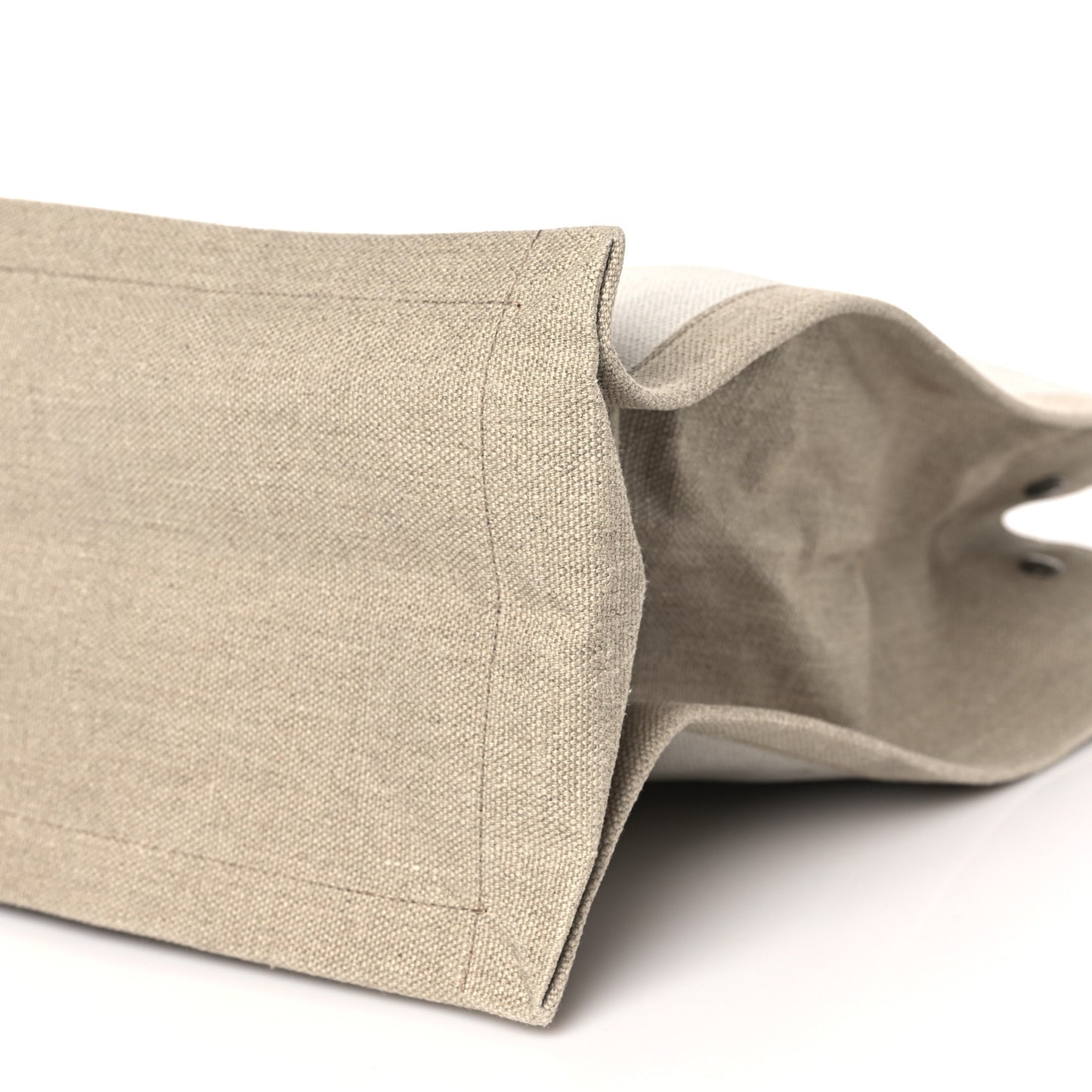 Linen Calfskin Rive Gauche Tote Optic White