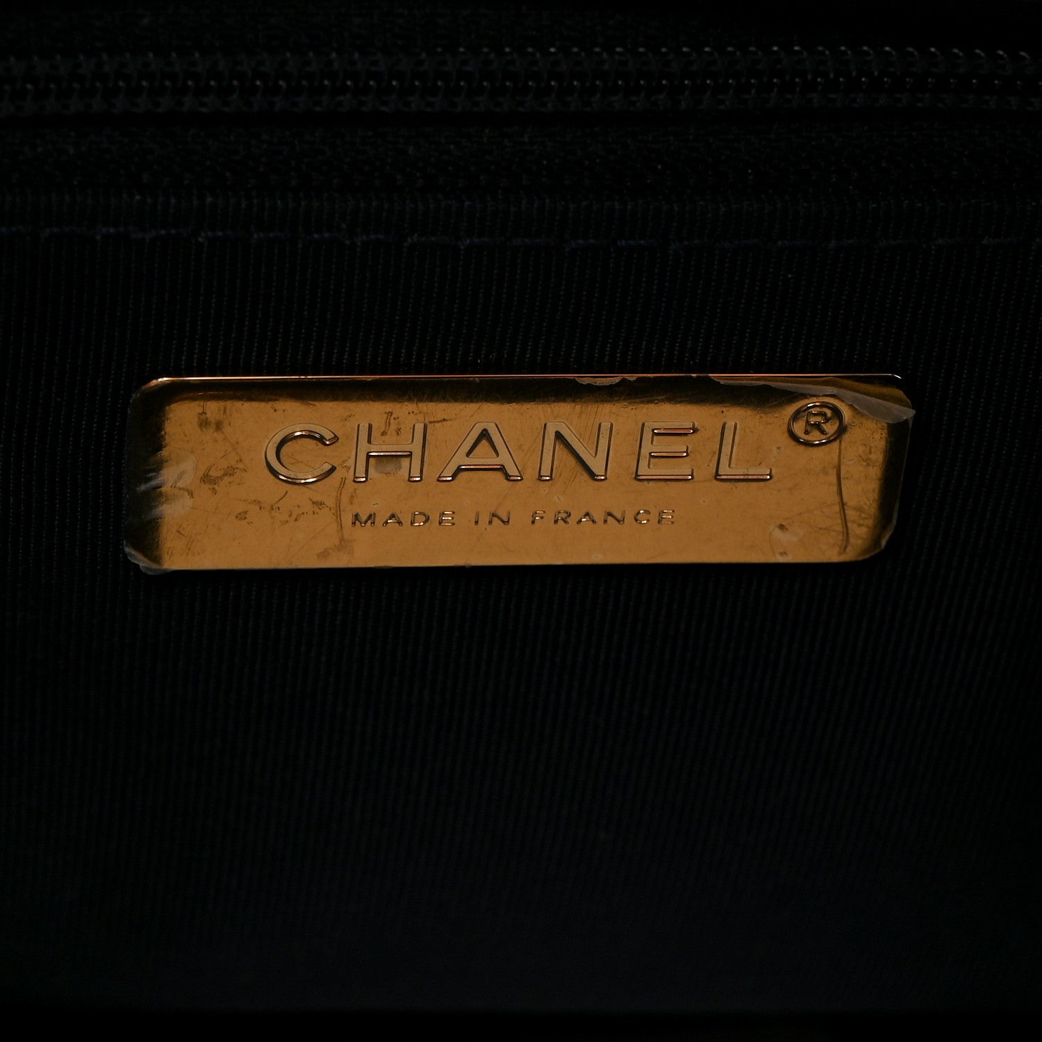 Chanel Fabric Printed Large Chanel 19 Flap Black Ecru 6 of 10